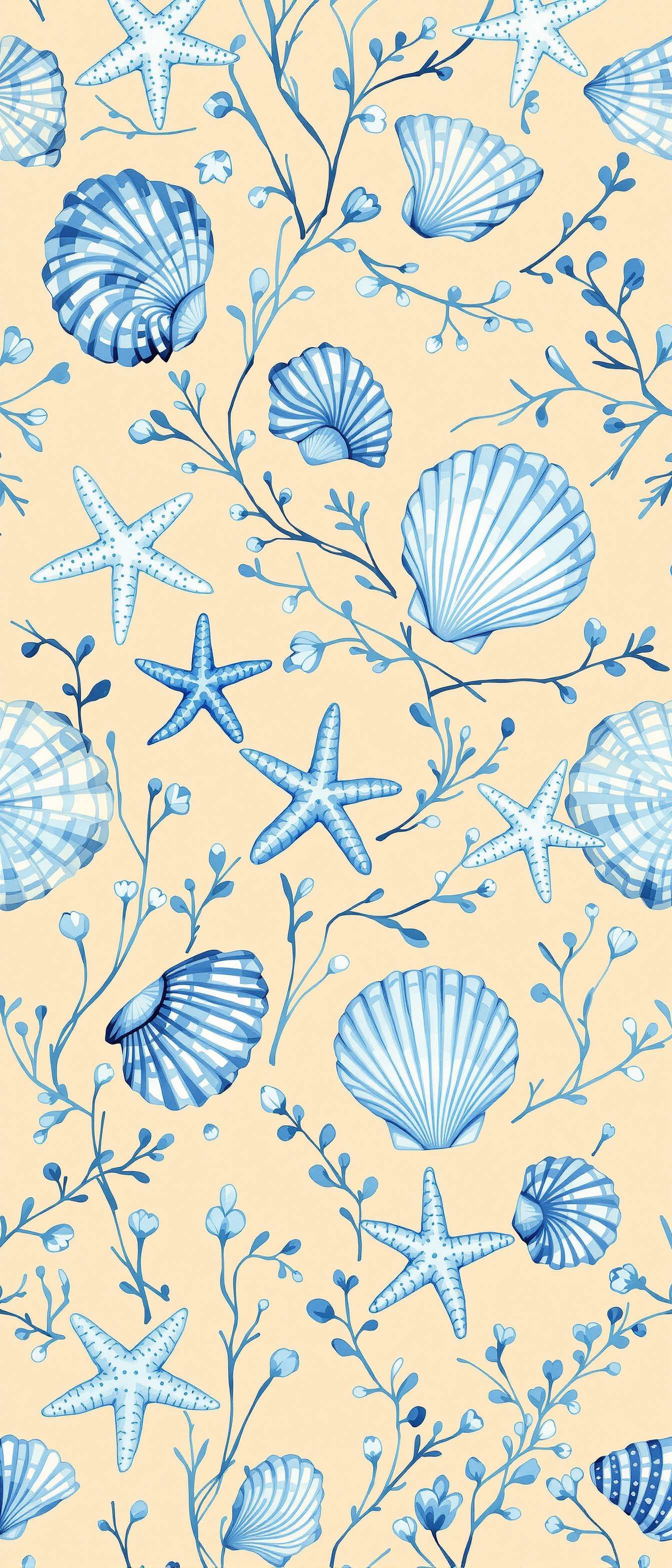 Coastal Nautical Shell Design Phone Case