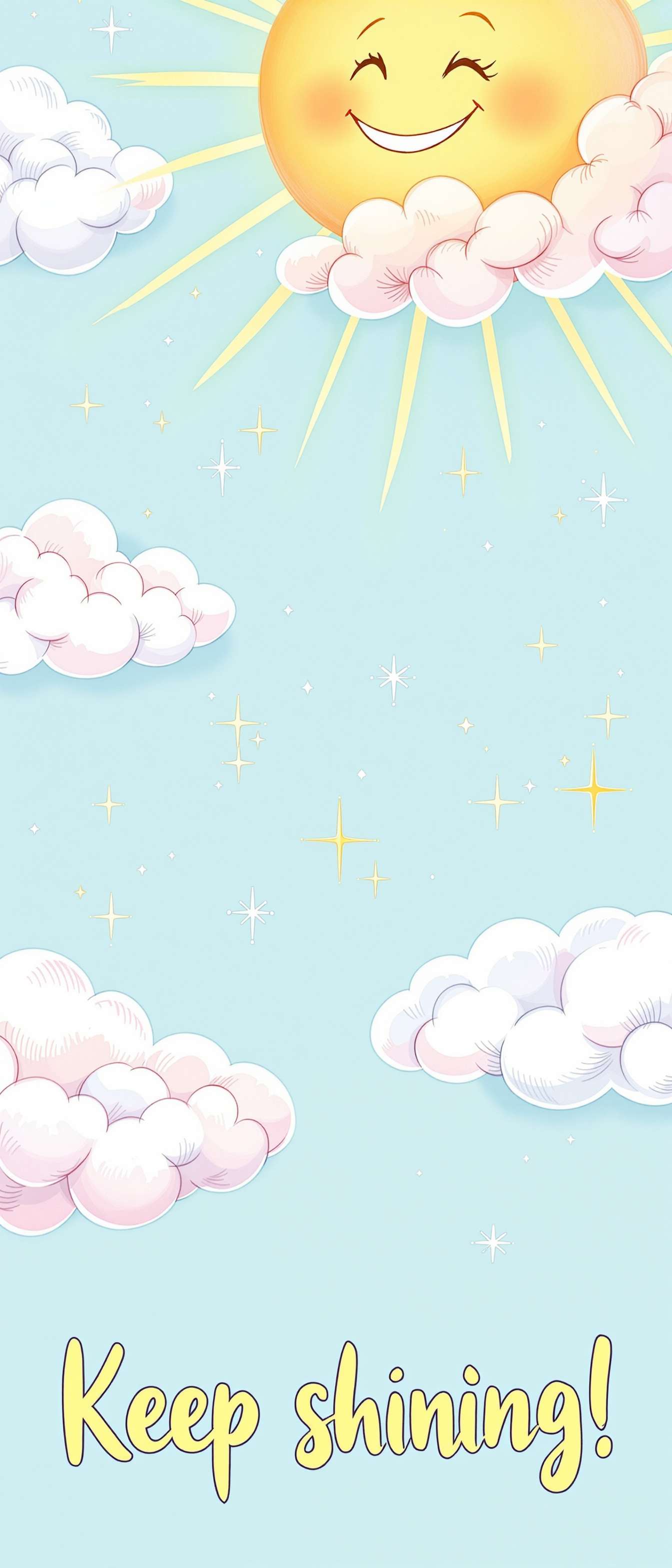 Cheerful Sun and Clouds Design Phone Case Cheerful Sun and Clouds Design Phone Case