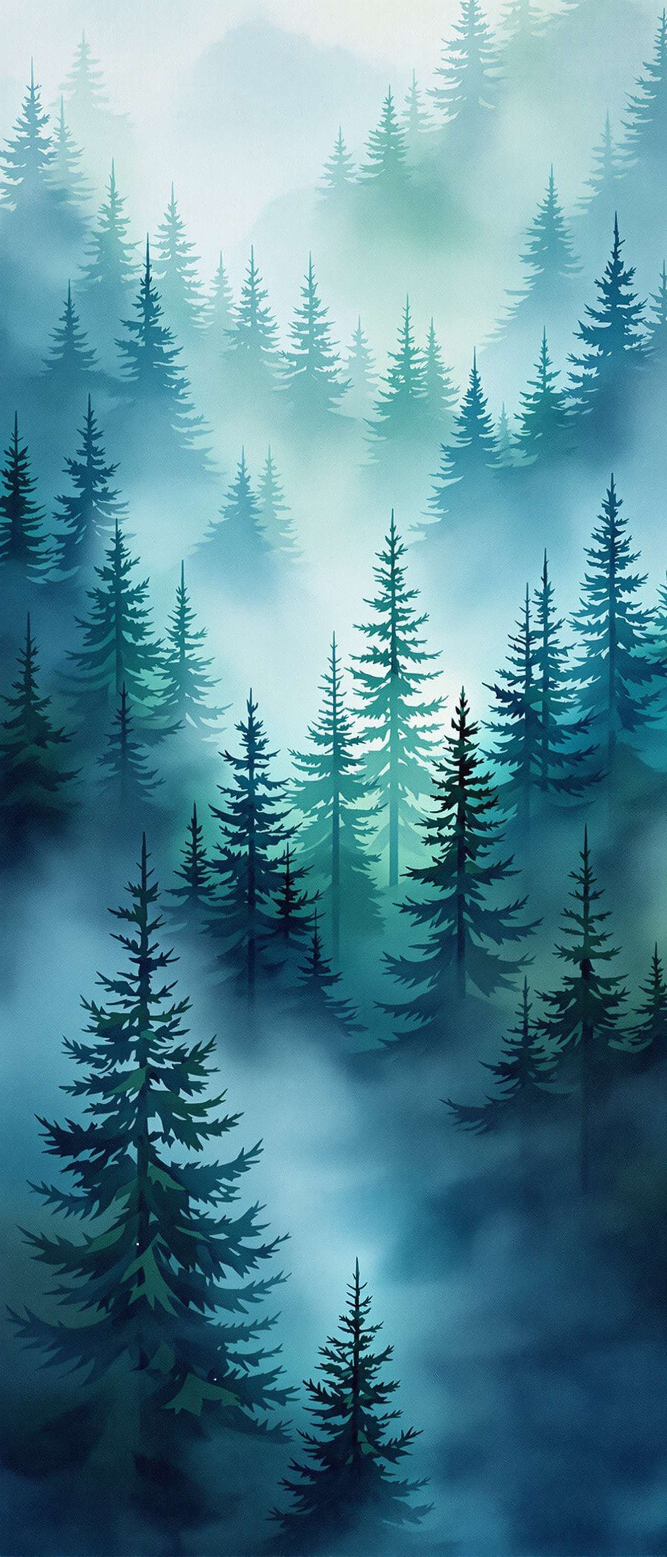 Misty Pines Landscape Phone Case