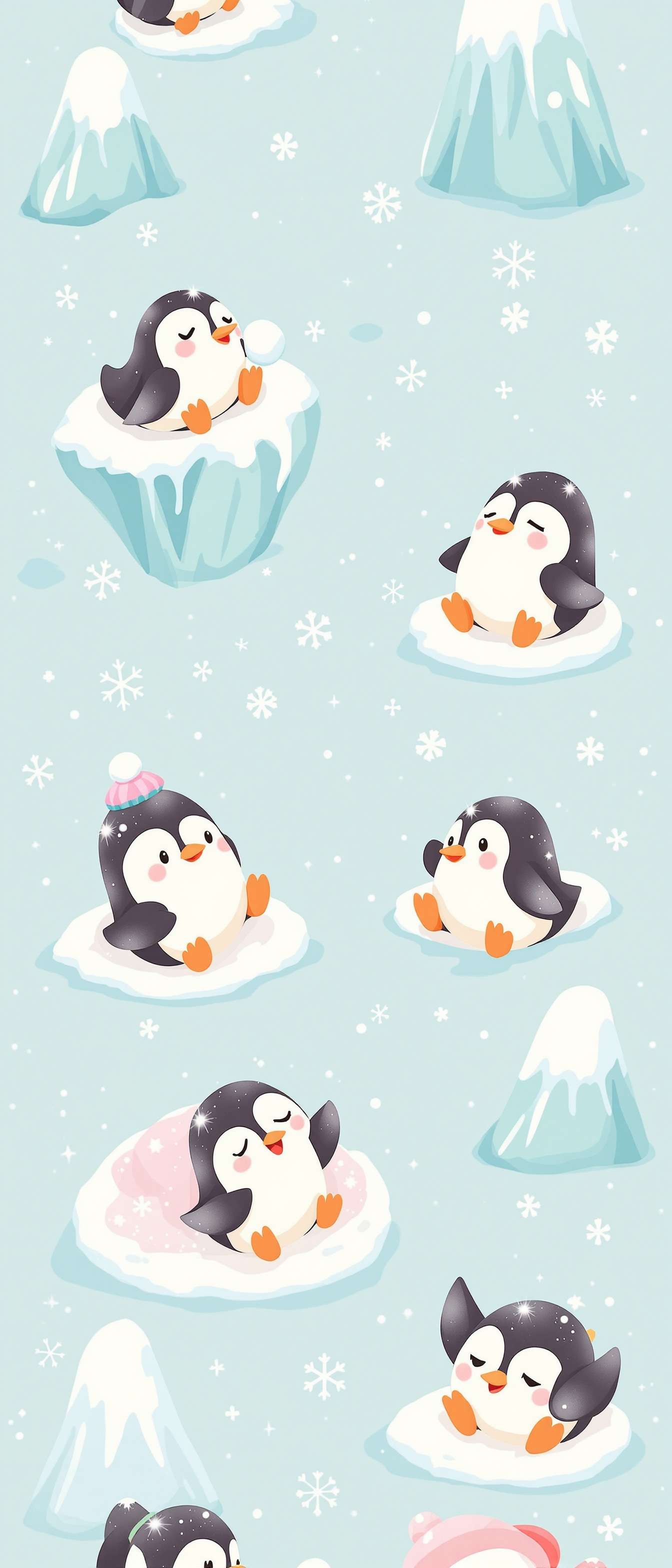 Cute Penguins Winter Pattern Phone Case Cute Penguins Winter Pattern Phone Case
