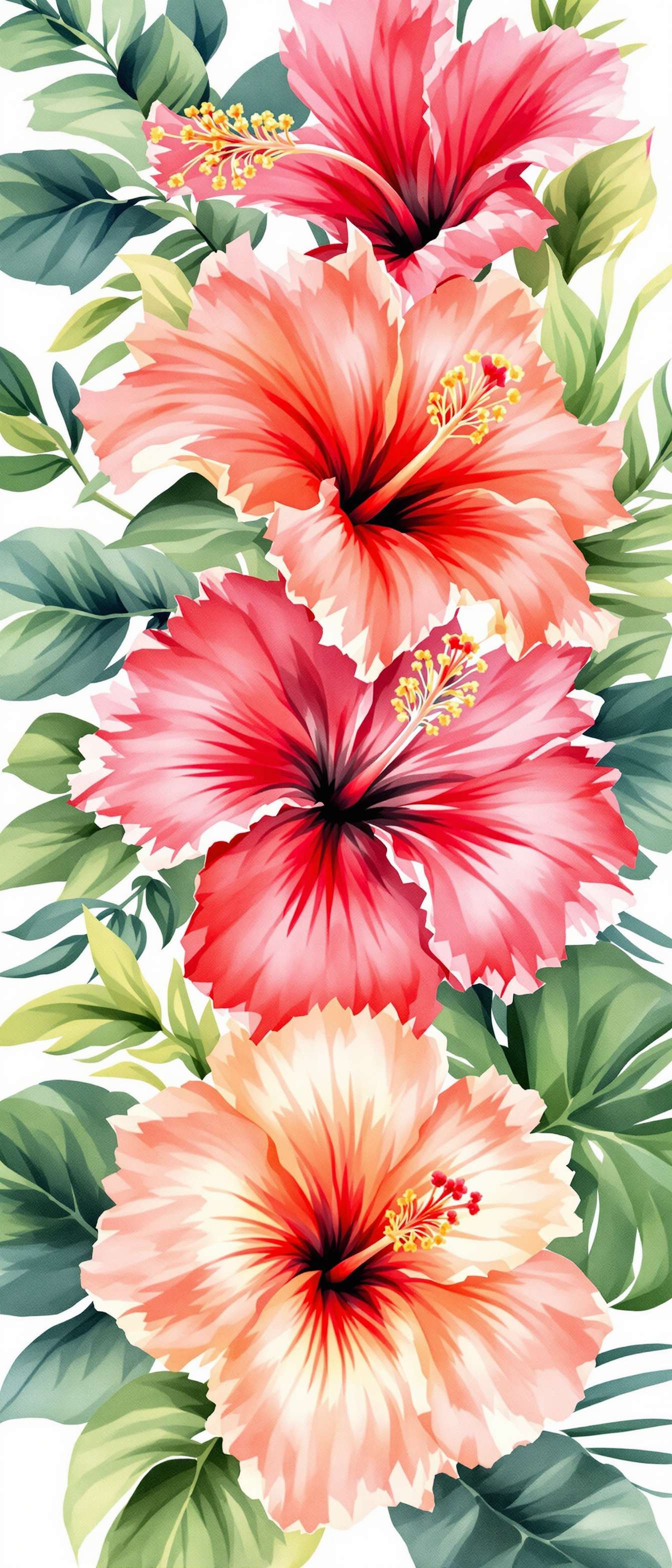 Colorful Hibiscus Floral Design Phone Case Colorful Hibiscus Floral Design Phone Case