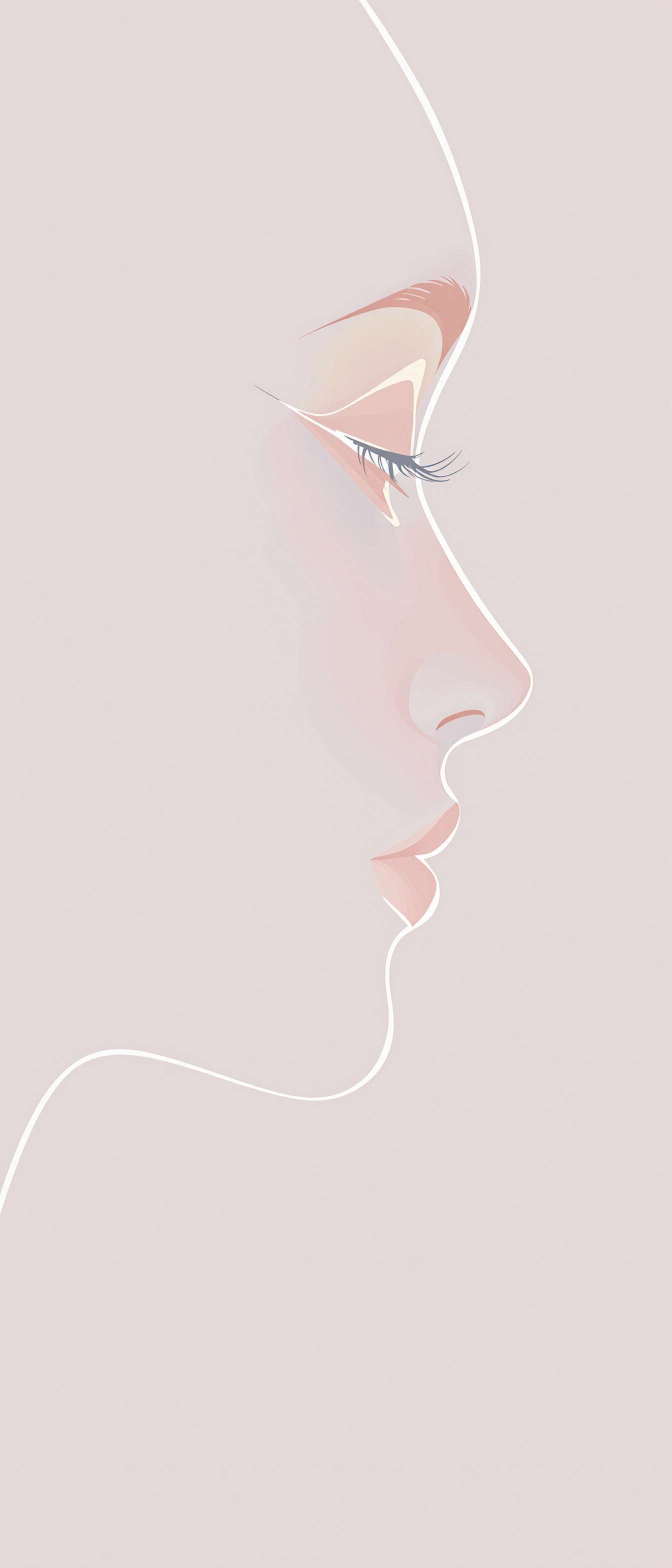 Minimalist Female Profile Art Phone Case Minimalist Female Profile Art Phone Case