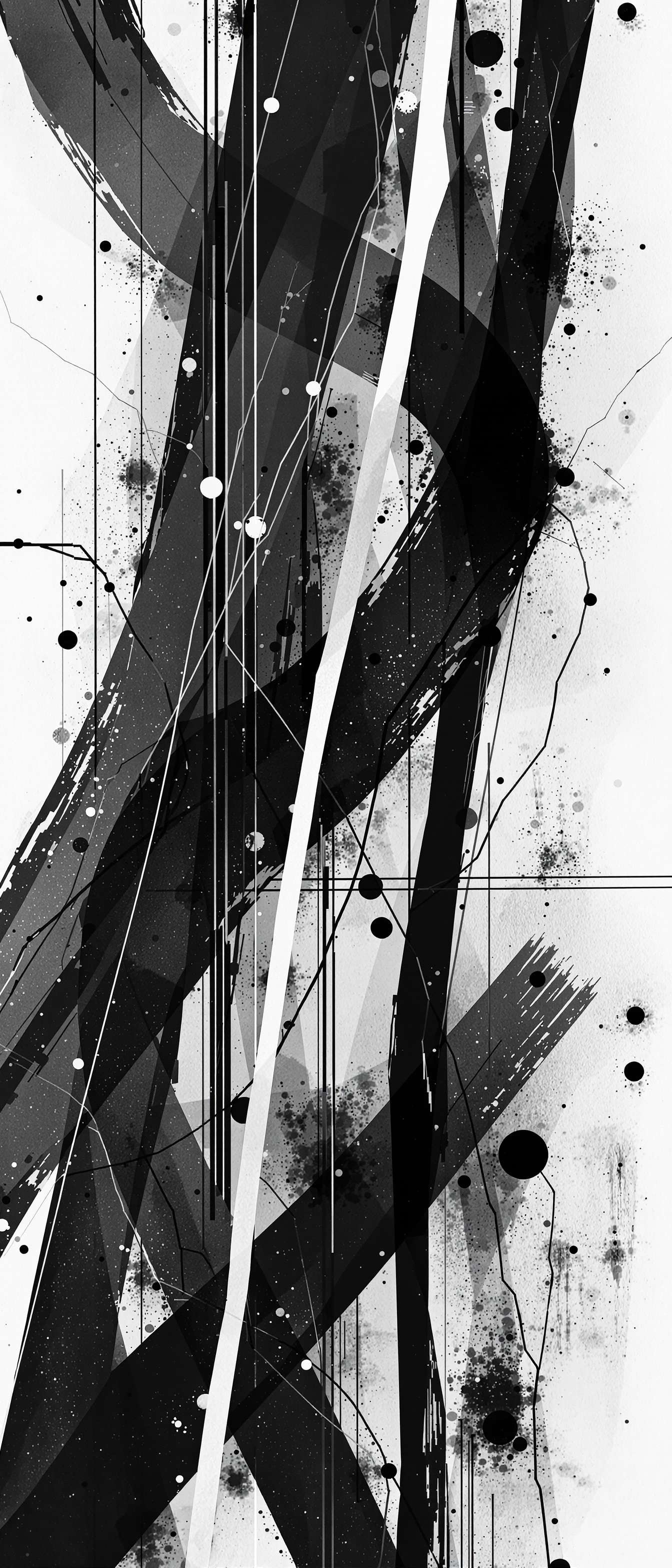 Dynamic Black and White Abstract Phone Case Dynamic Black and White Abstract Phone Case