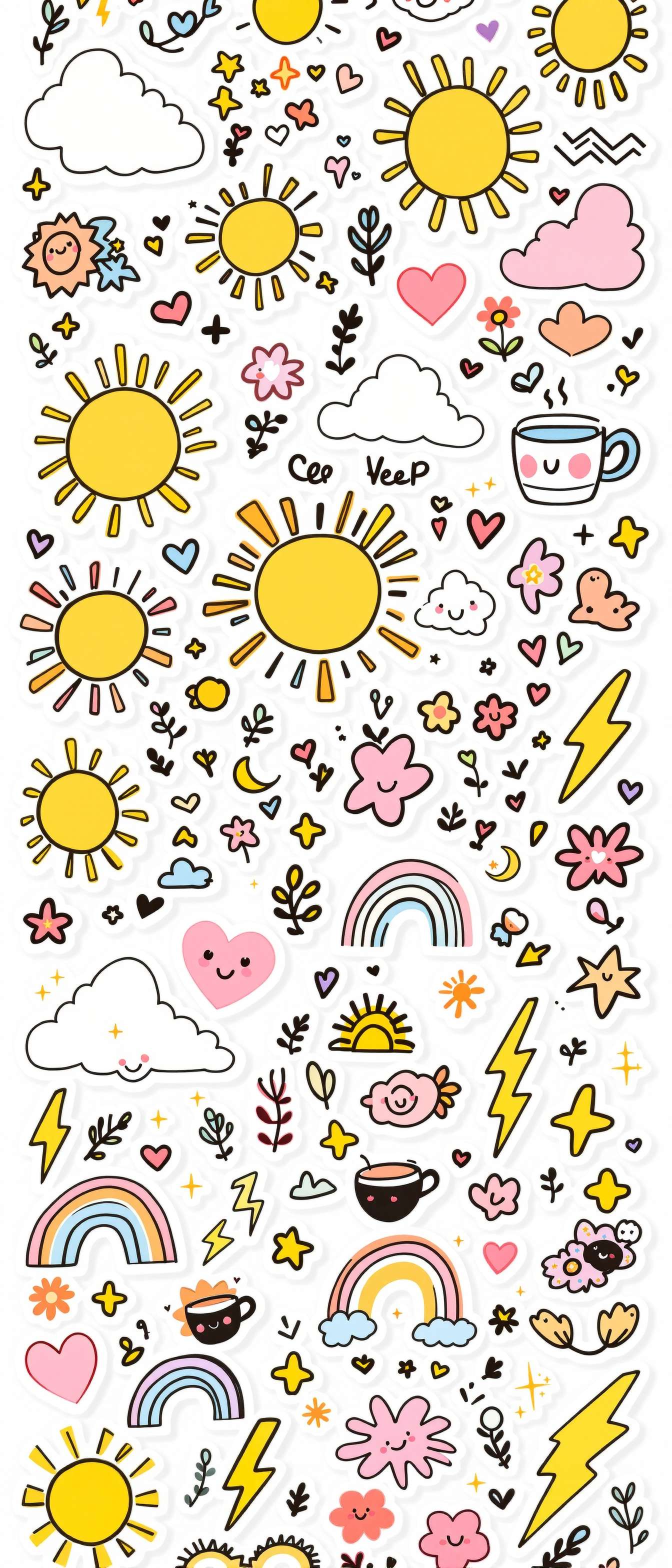 Playful Sticker-Style Collage Phone Case Playful Sticker-Style Collage Phone Case