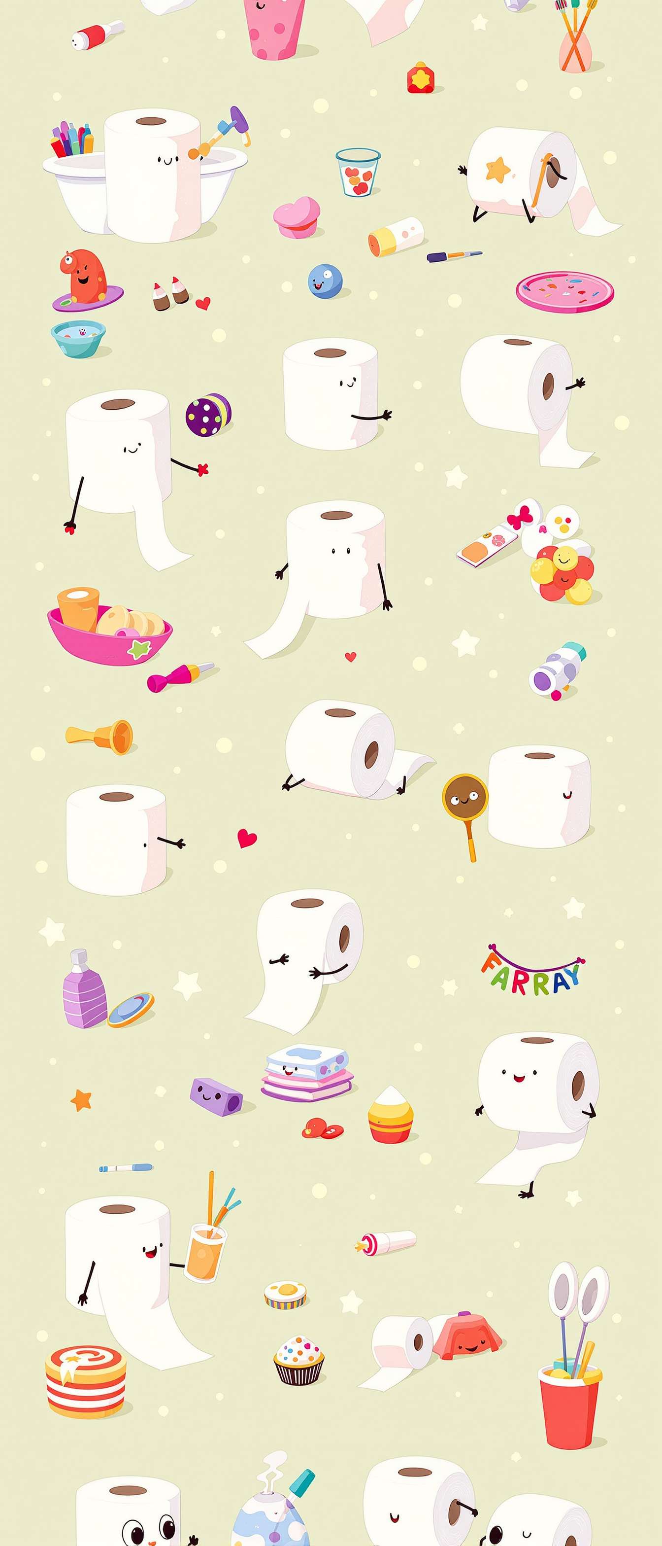 Whimsical Toilet Paper Characters Phone Case