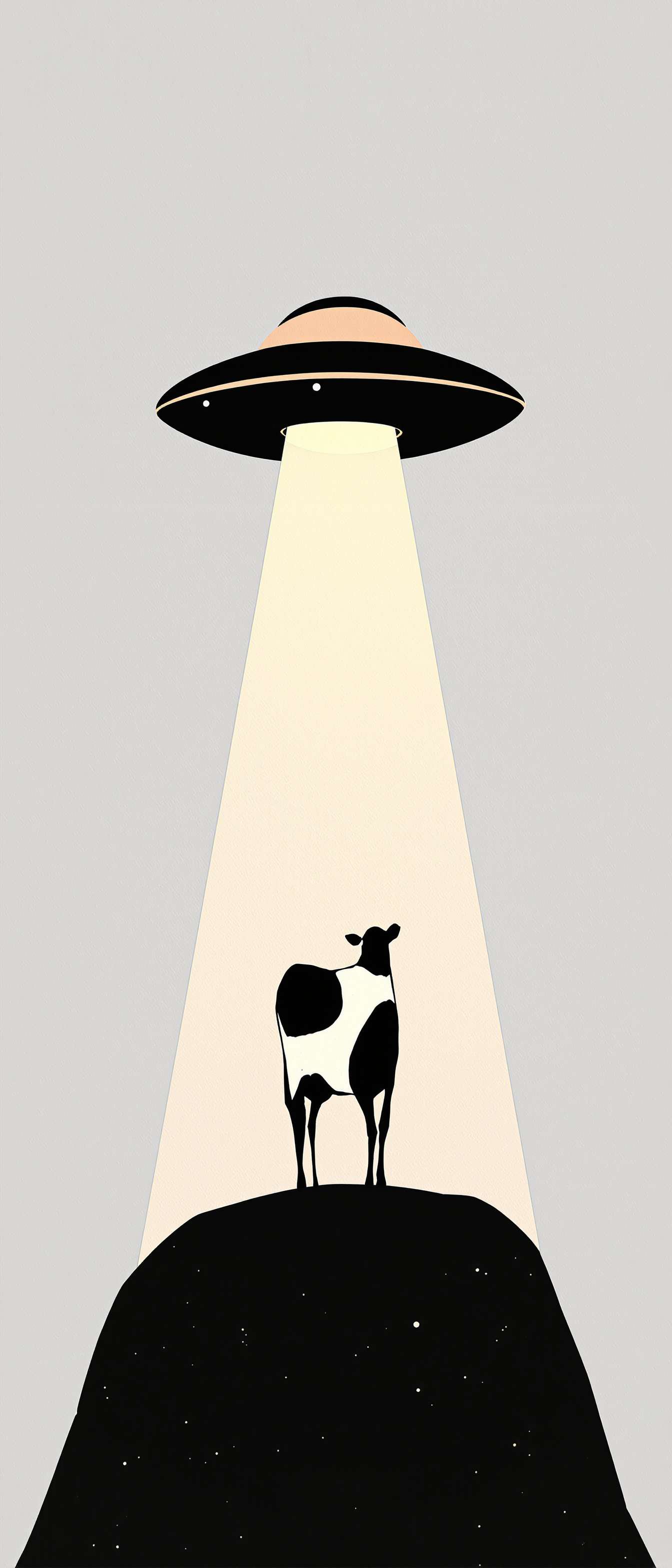 UFO Abducting a Cow Design Phone Case UFO Abducting a Cow Design Phone Case