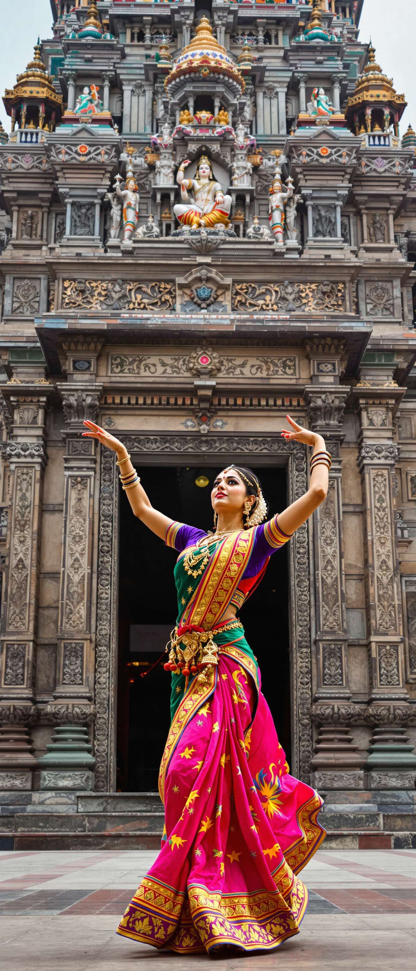 Traditional Dance in Front of Temple Phone Case
