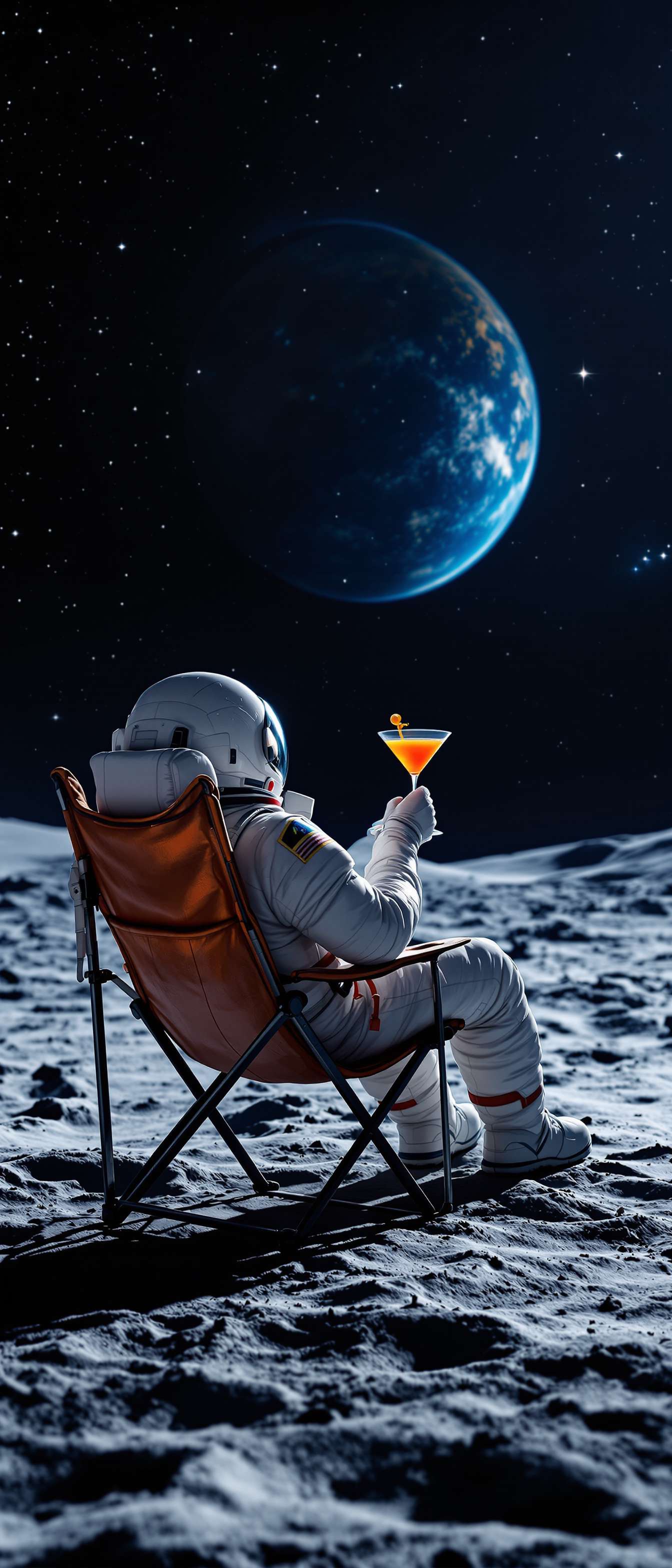 Astronaut on Moon with Cocktail Phone Case Astronaut on Moon with Cocktail Phone Case