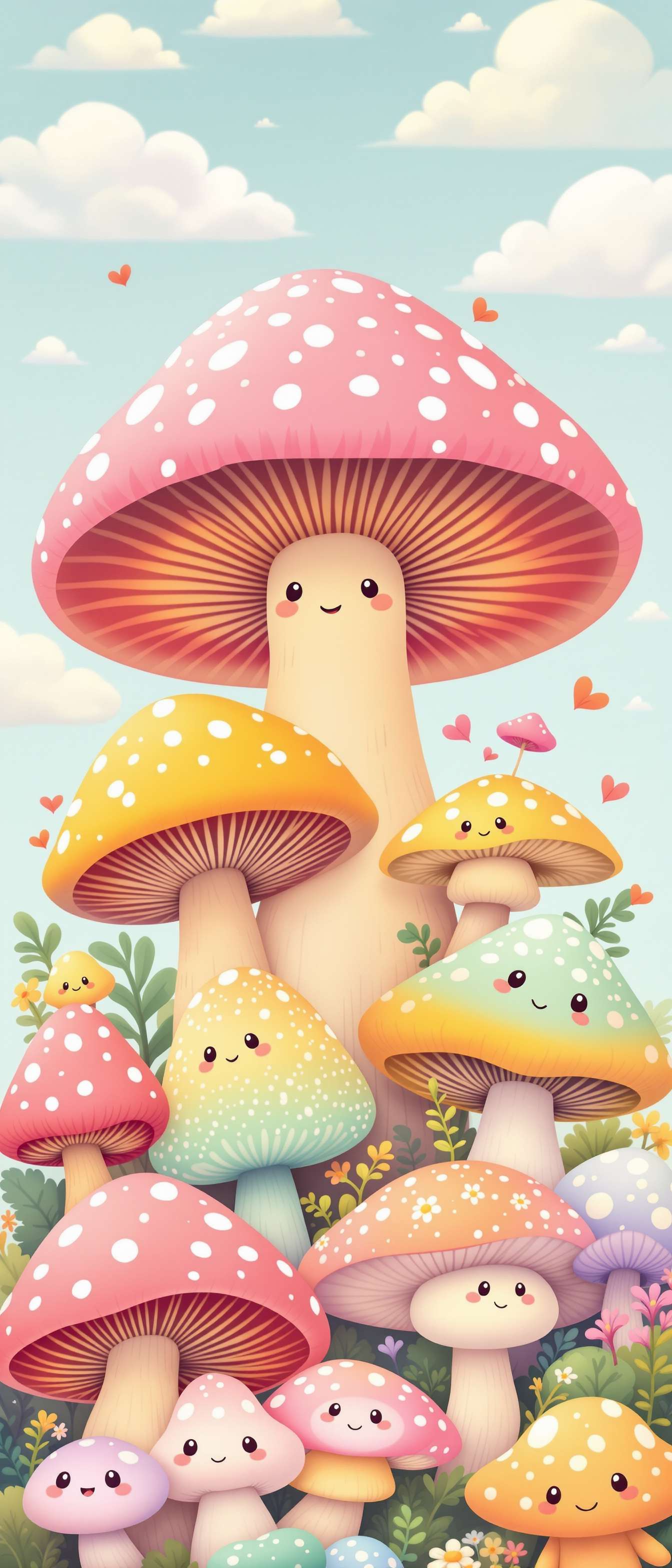 Cute Mushroom Pattern Design Phone Case