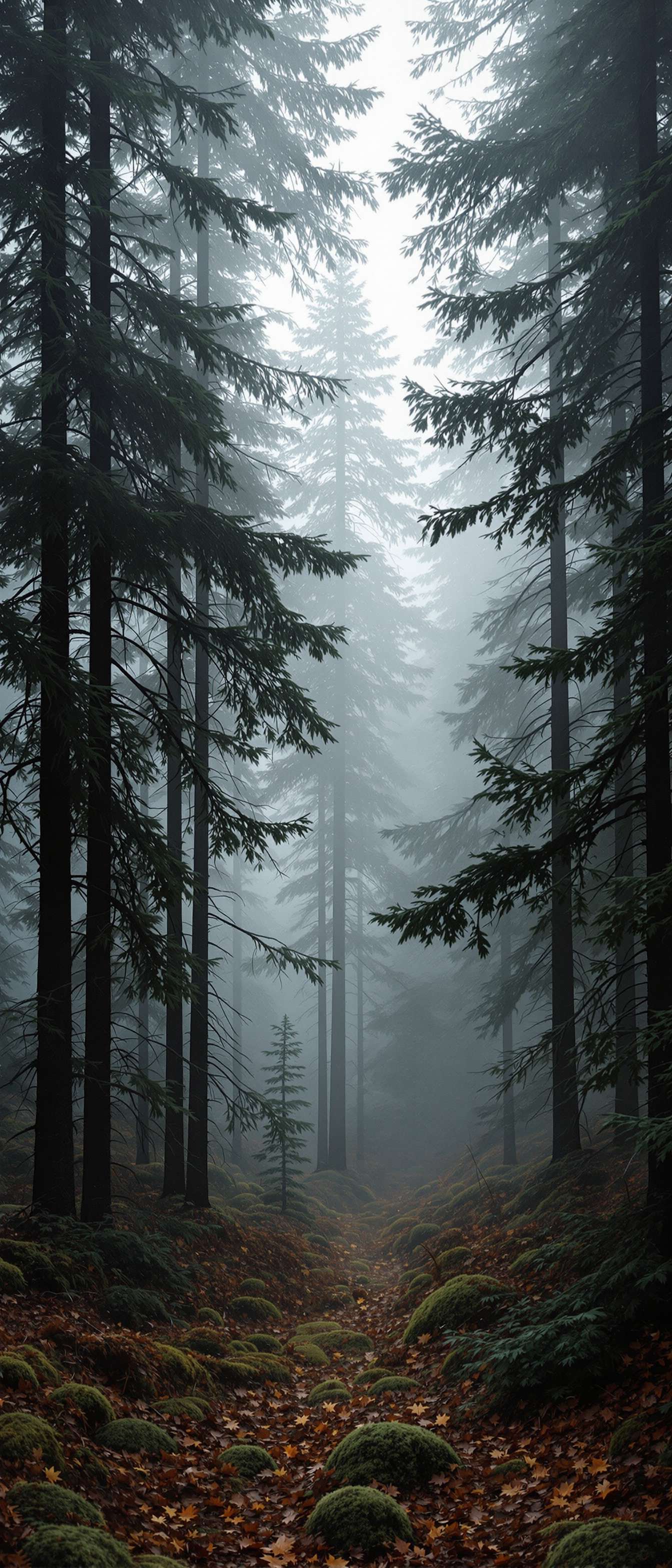 Misty Scandinavian Forest Scene Phone Case Misty Scandinavian Forest Scene Phone Case