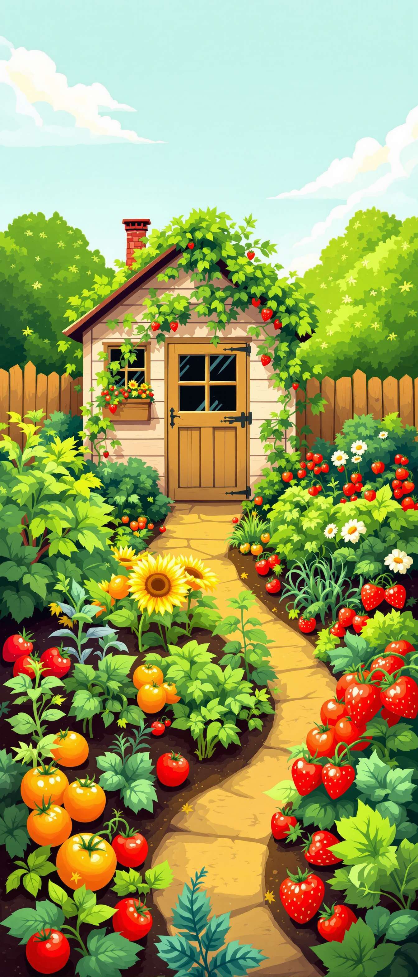 Charming Garden Scene Phone Case Charming Garden Scene Phone Case