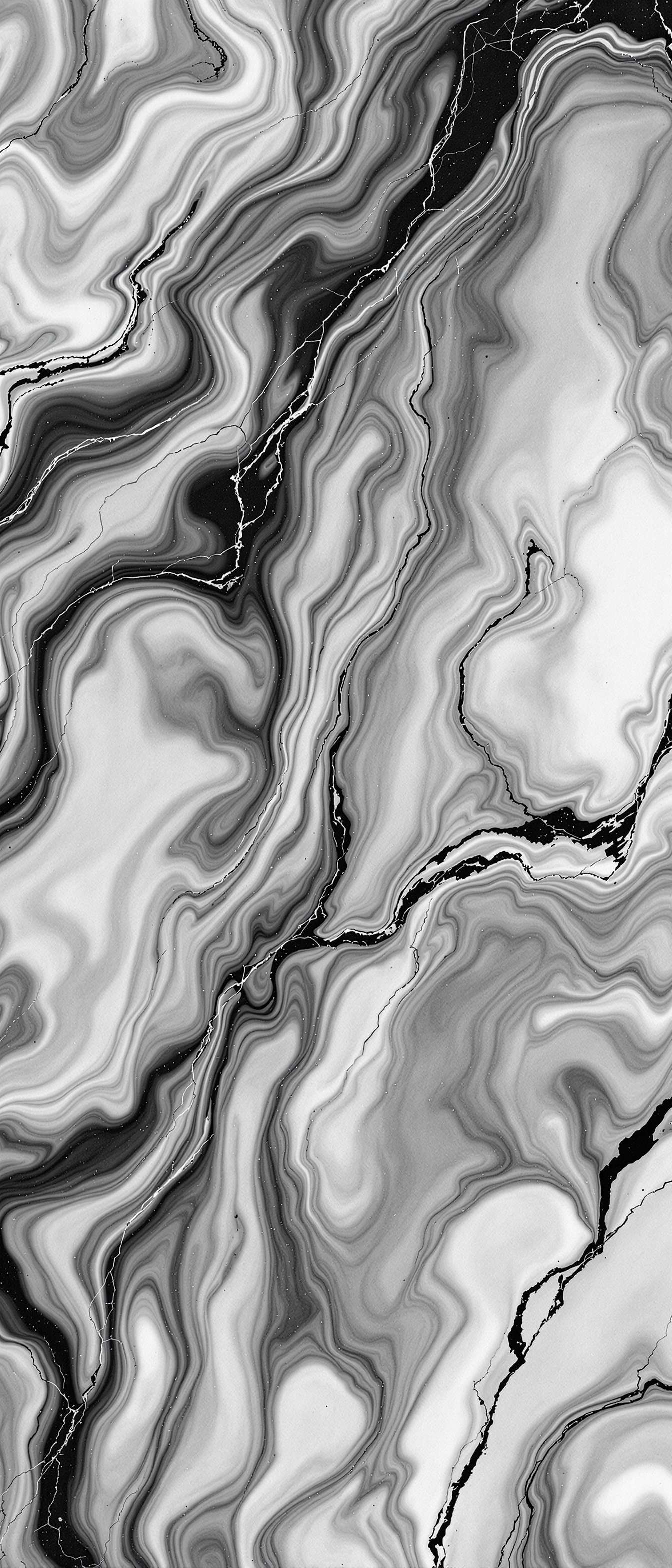 Black and White Marble Patterns Phone Case