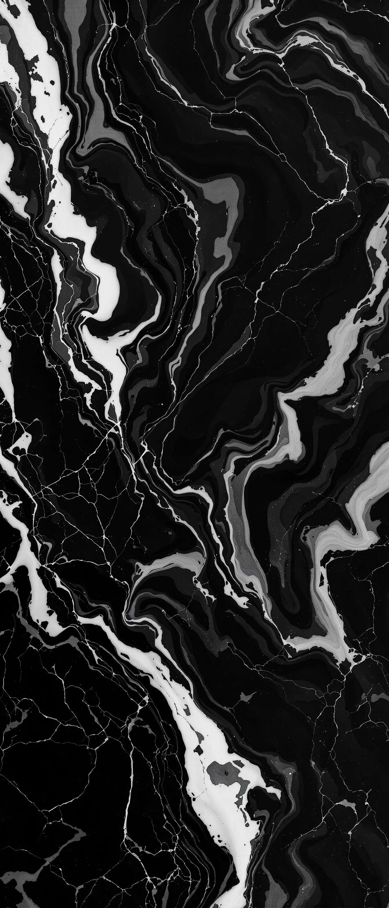 Black and White Marble Waves Phone Case Black and White Marble Waves Phone Case