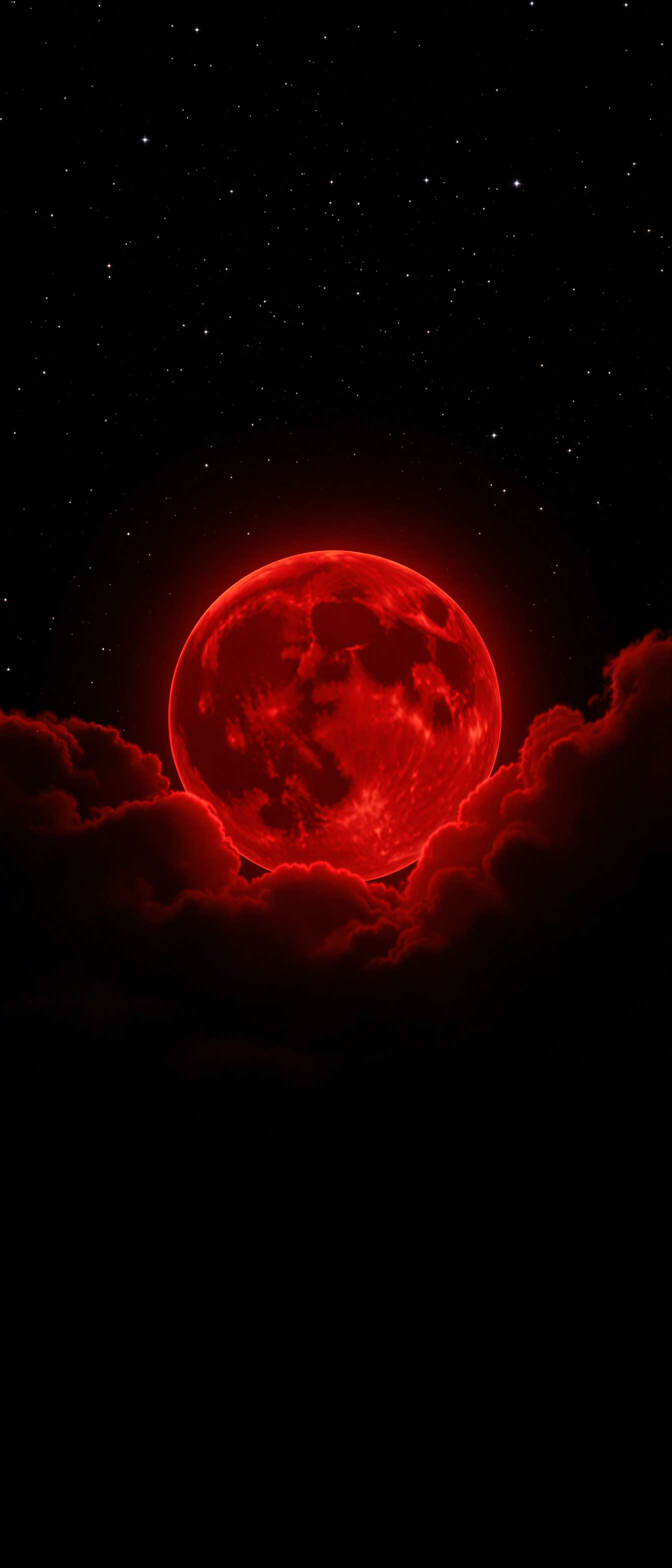 Red Moon with Starry Sky Phone Case Red Moon with Starry Sky Phone Case
