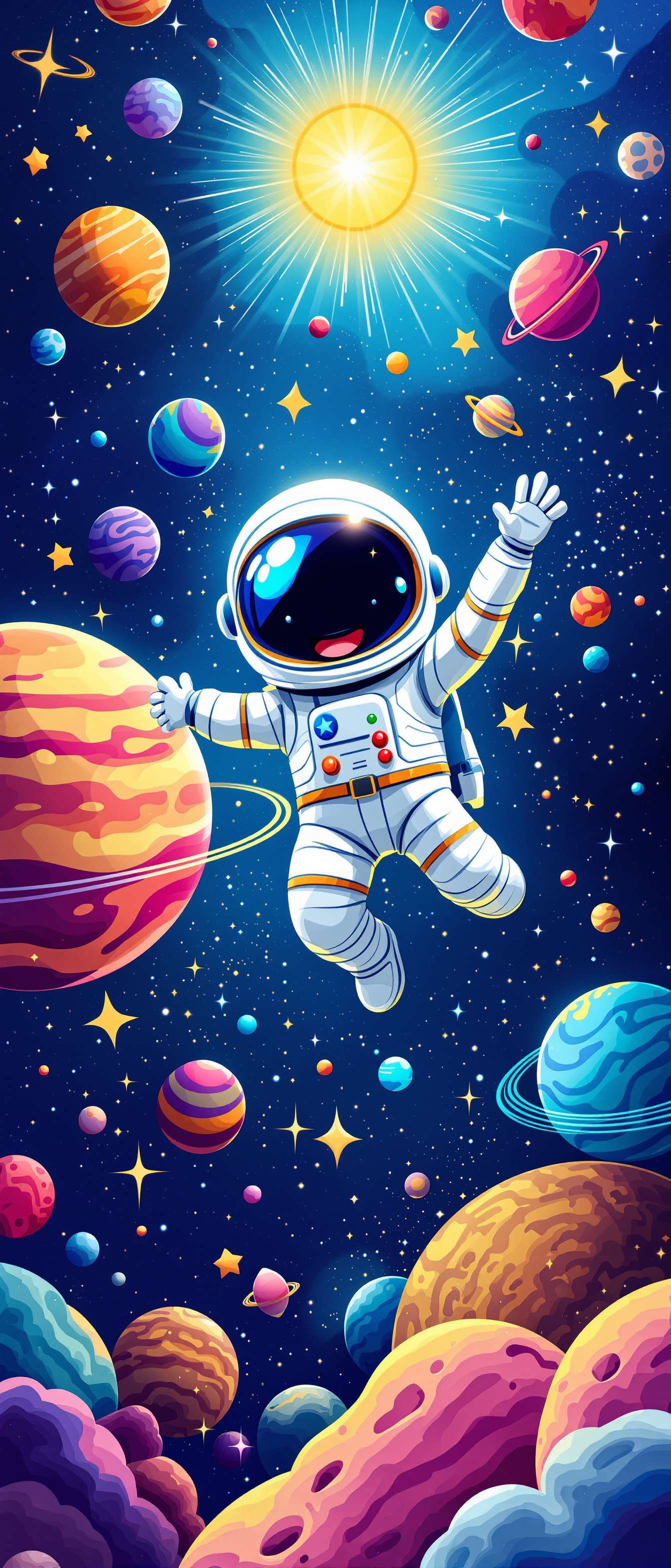 Colorful Space Scene Phone Case