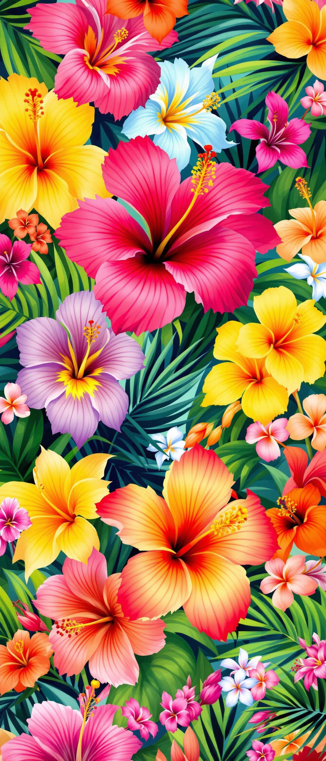 Vibrant Tropical Flower Pattern Phone Case