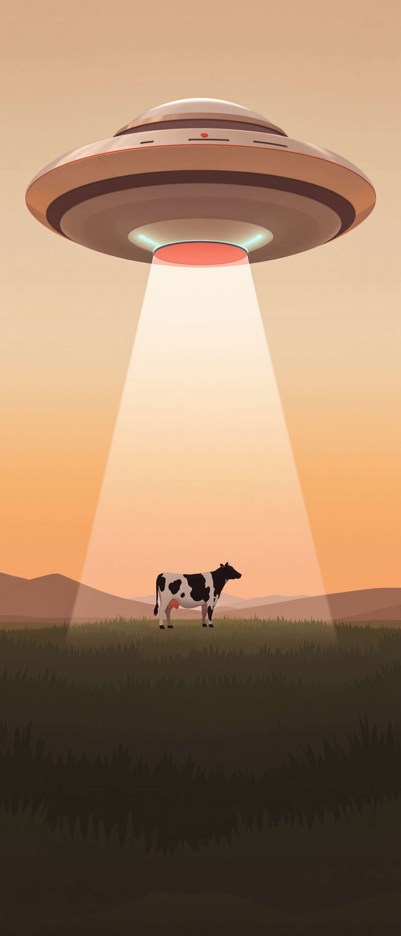 Minimalist UFO Cow Abduction Phone Case Minimalist UFO Cow Abduction Phone Case