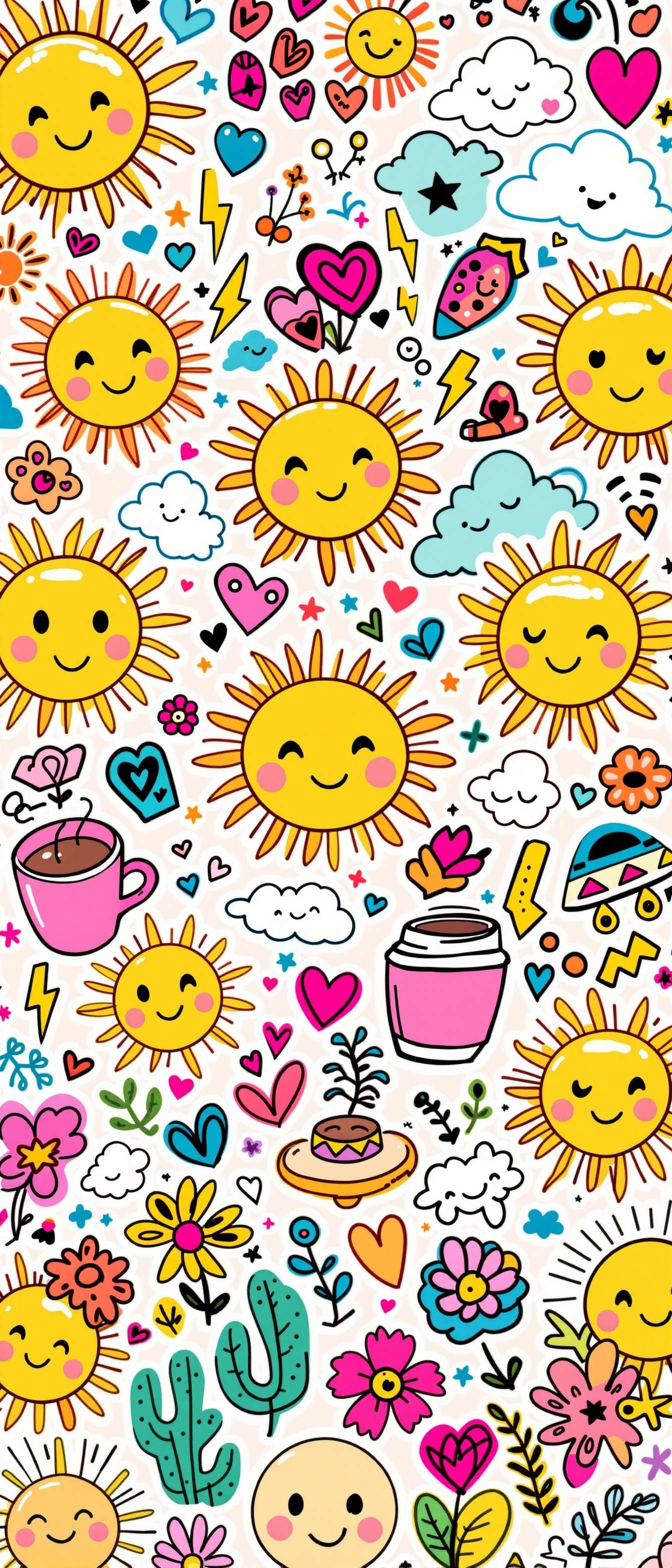 Colorful Sticker-Style Collage Phone Case