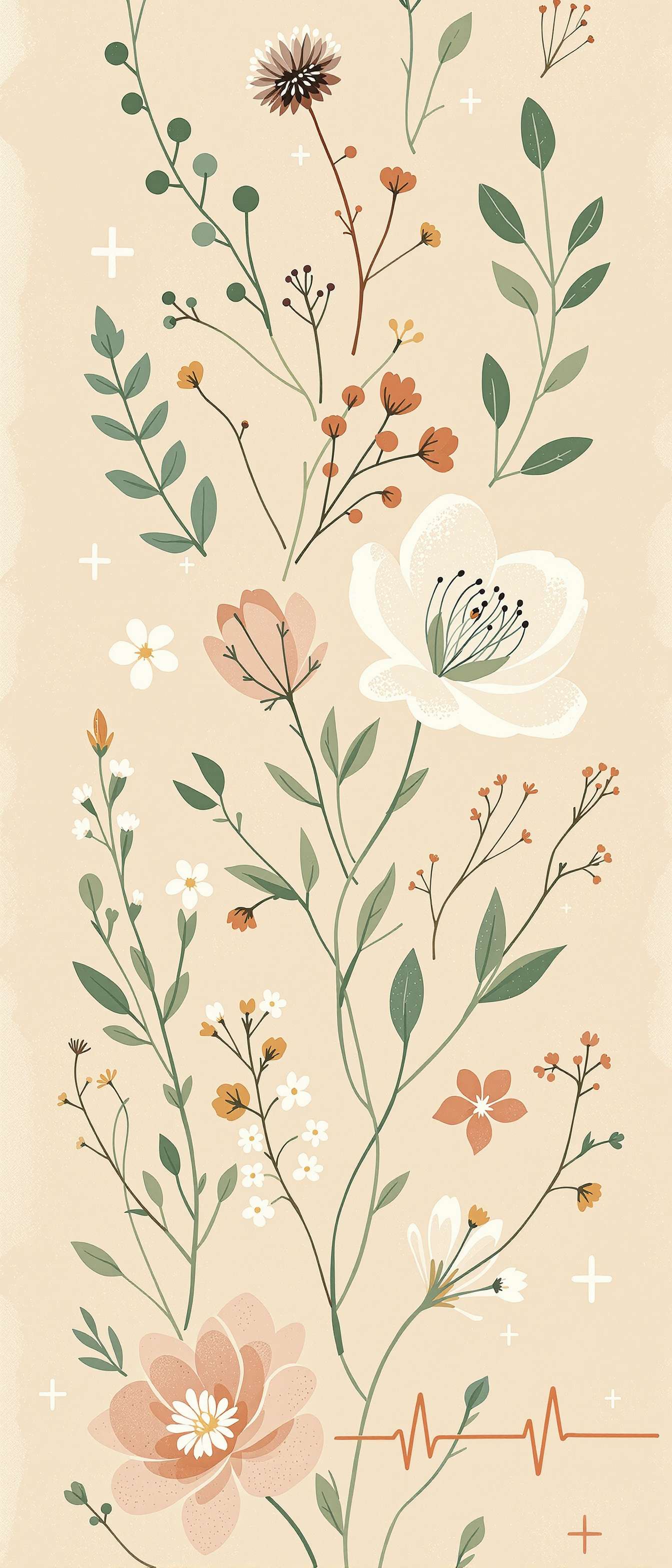 Floral Nurse Design Pattern Phone Case Floral Nurse Design Pattern Phone Case