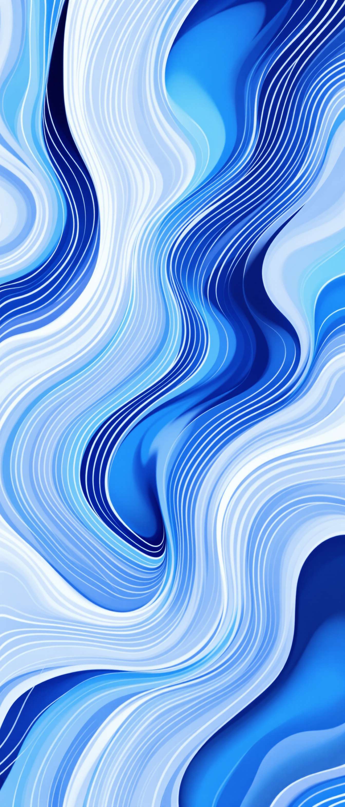 Electric Blue Wavy Line Phone Case Electric Blue Wavy Line Phone Case