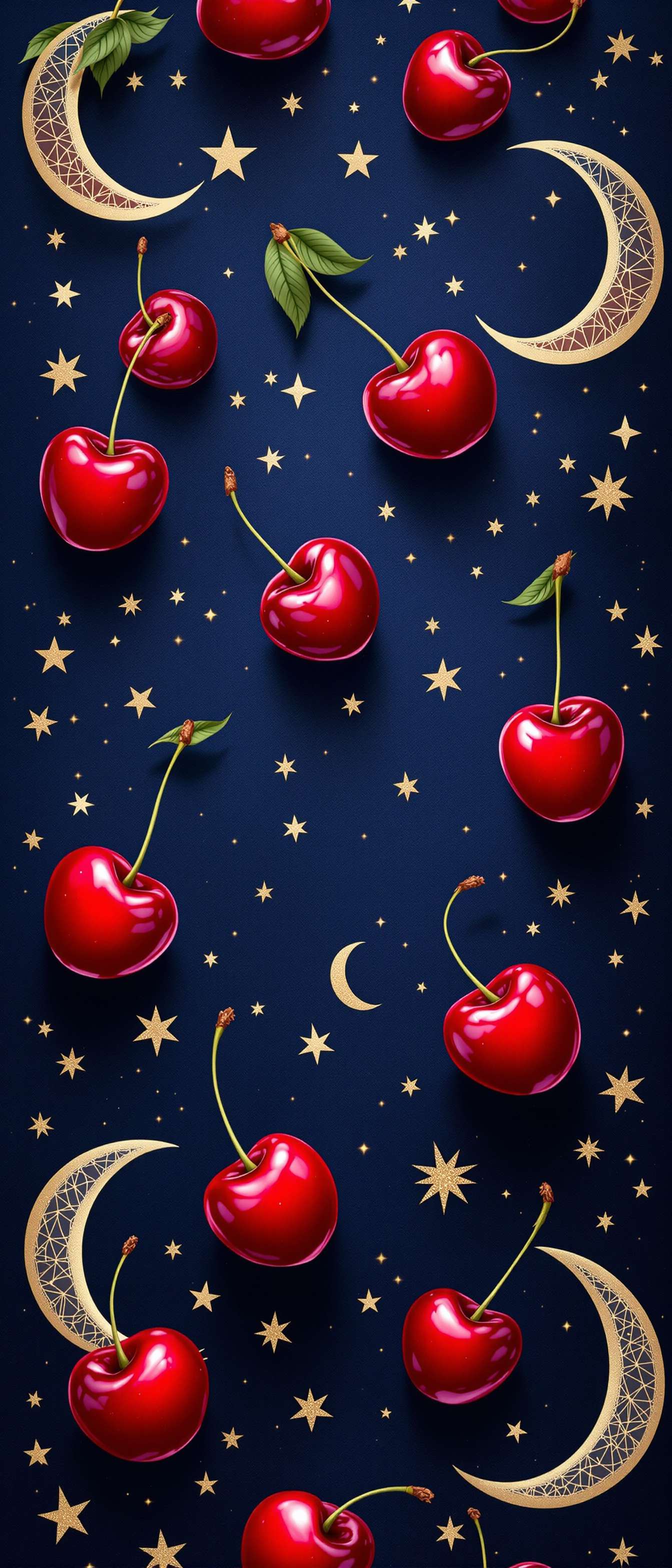 Celestial Cherries Design Phone Case