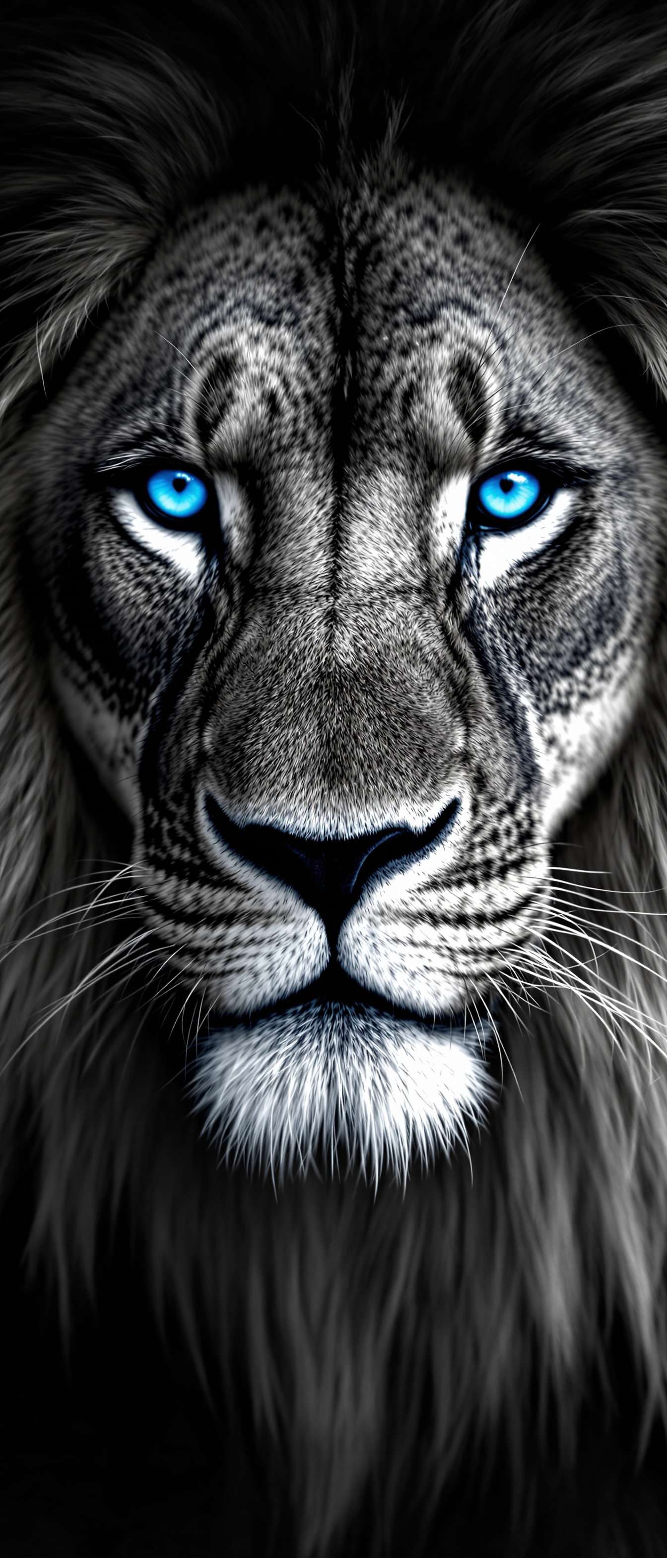 Dramatic Lion's Face with Blue Eyes Phone Case Dramatic Lion's Face with Blue Eyes Phone Case