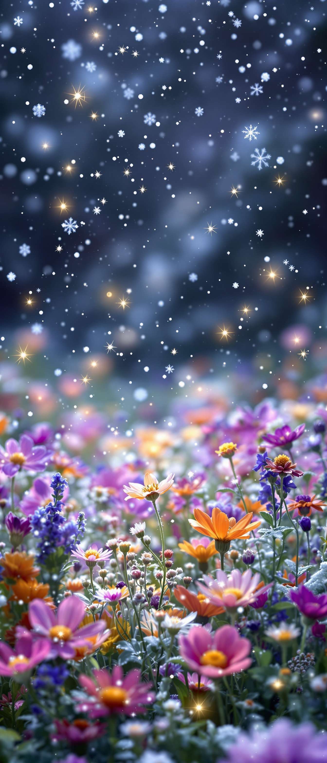 Snowflakes and Floral Harmony Phone Case Snowflakes and Floral Harmony Phone Case