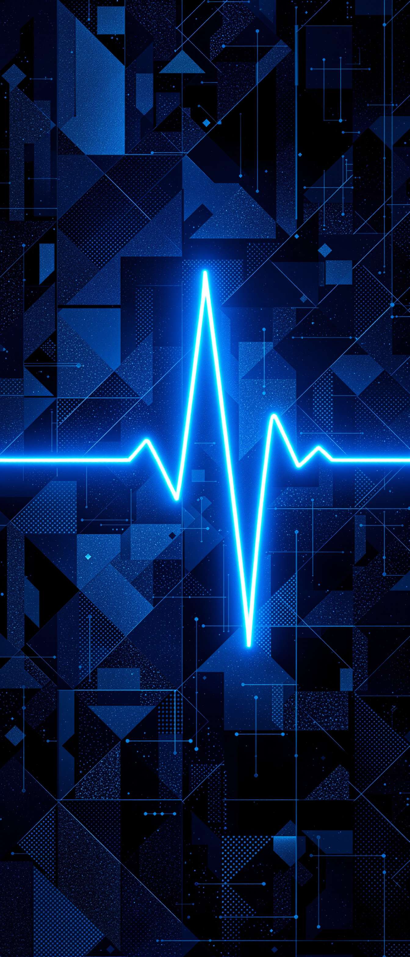 Blue Heartbeat Design Phone Case Blue Heartbeat Design Phone Case