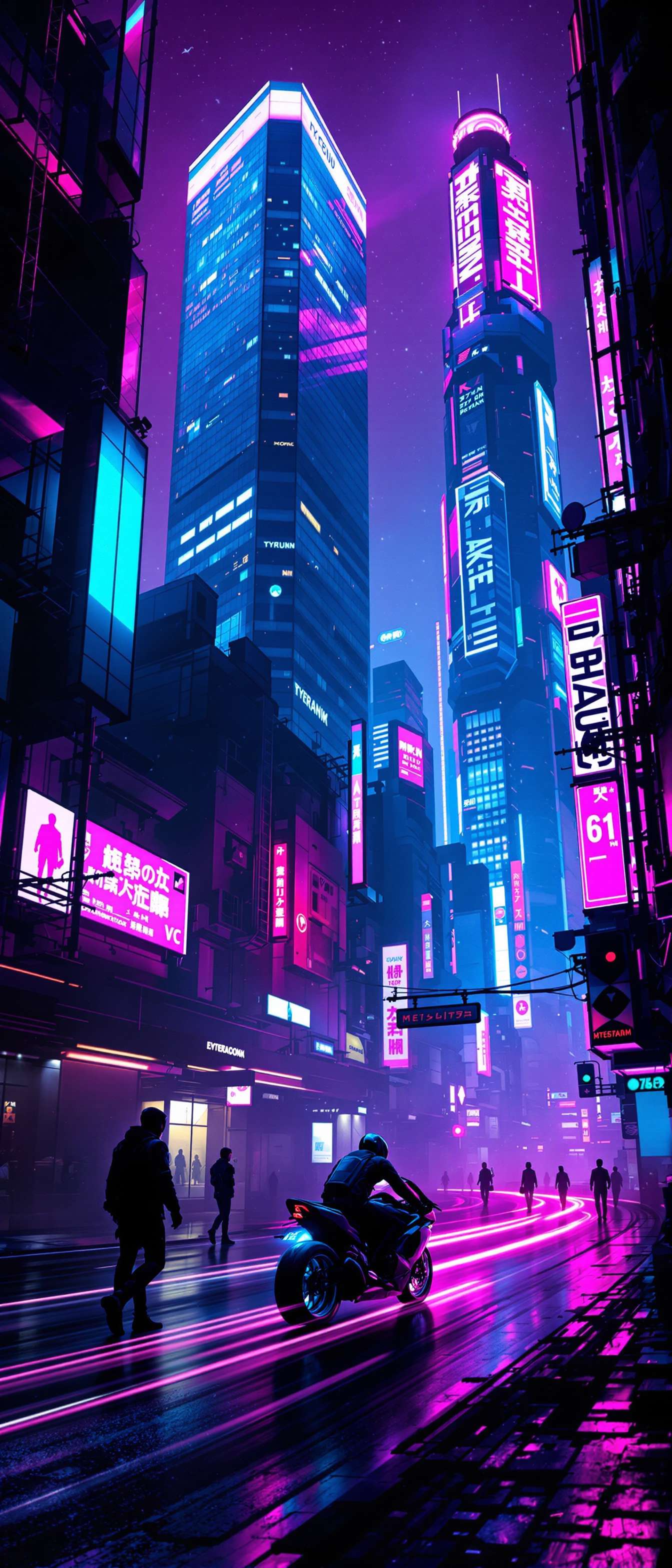 Neon Cyberpunk Cityscape at Night Phone Case Neon Cyberpunk Cityscape at Night Phone Case