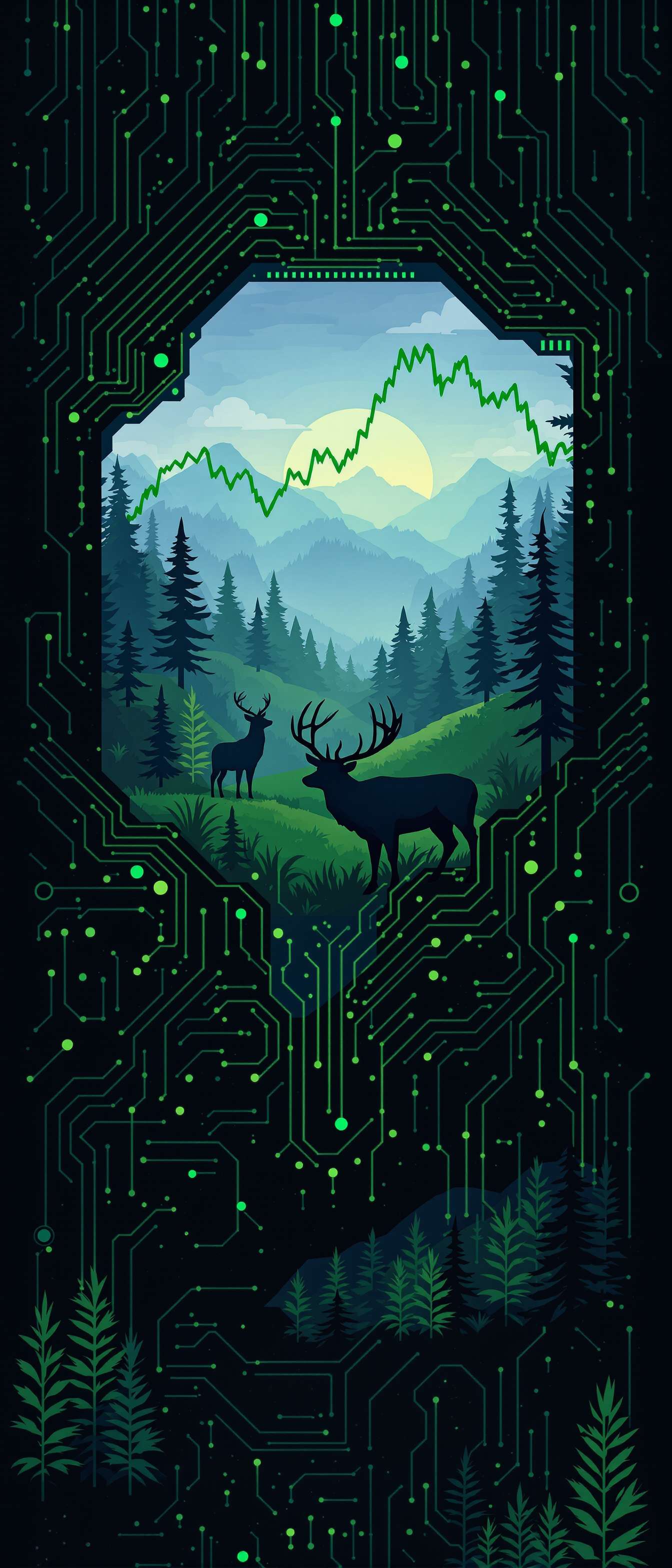 Nature Meets Technology Design Phone Case Nature Meets Technology Design Phone Case
