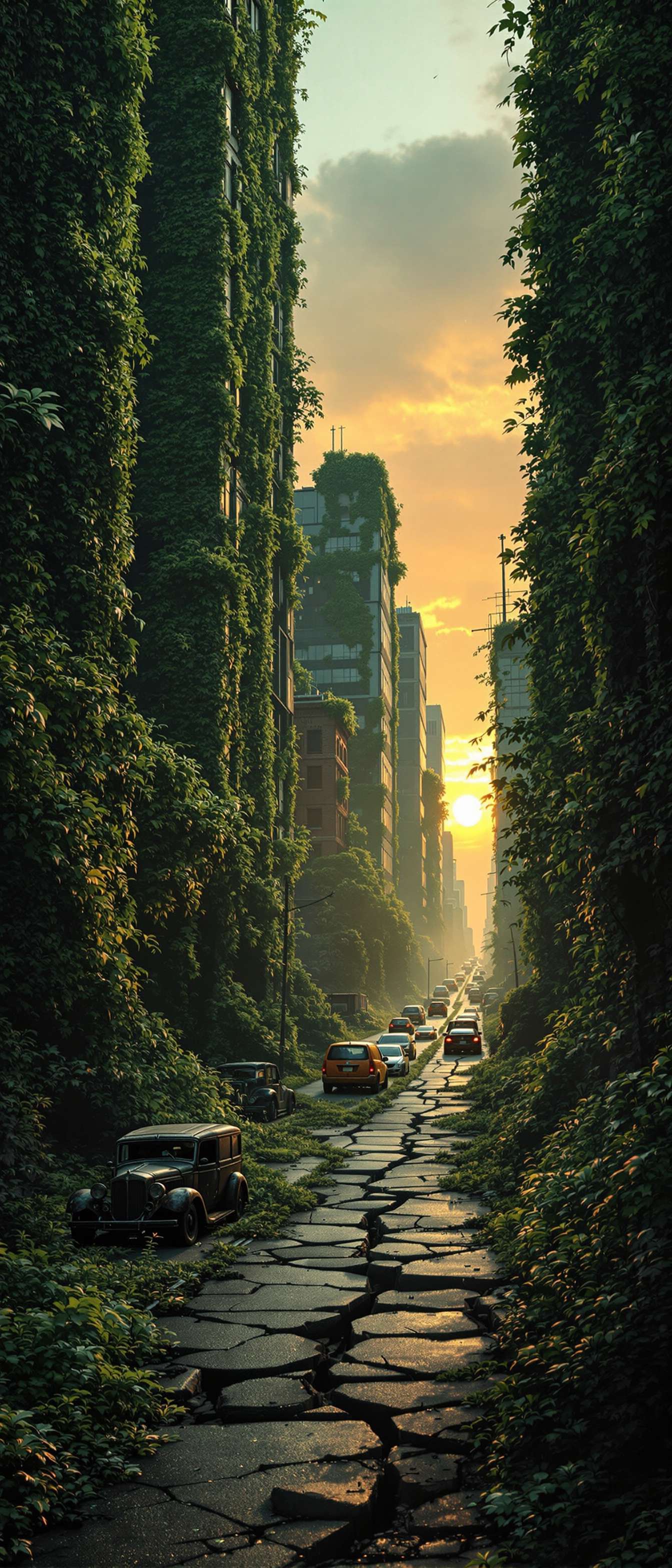 Overgrown Post-Apocalyptic NYC Phone Case