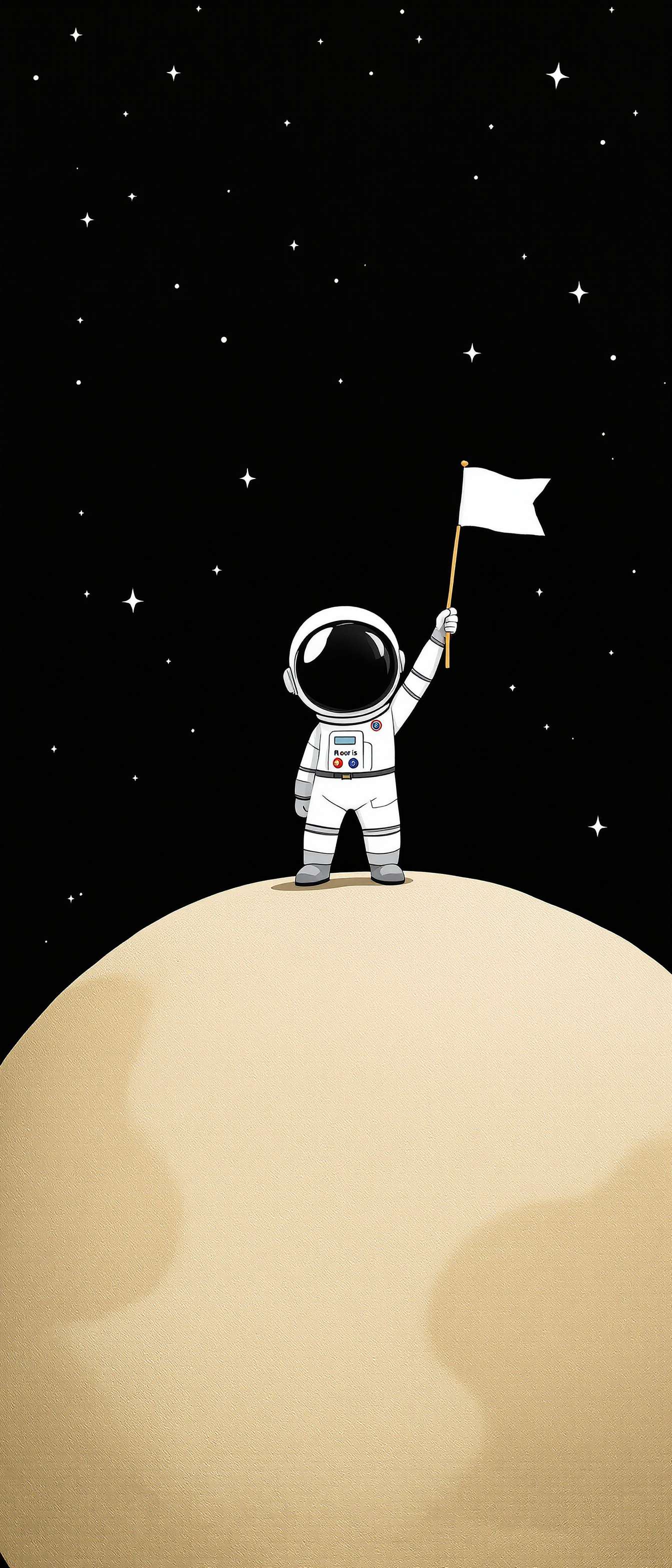 Minimalist Astronaut on Moon Phone Case