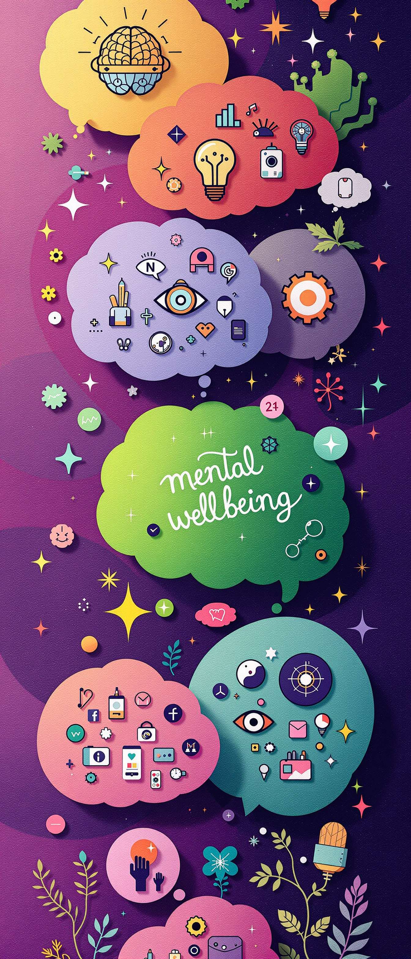 Colorful Mental Wellbeing Concept Phone Case Colorful Mental Wellbeing Concept Phone Case
