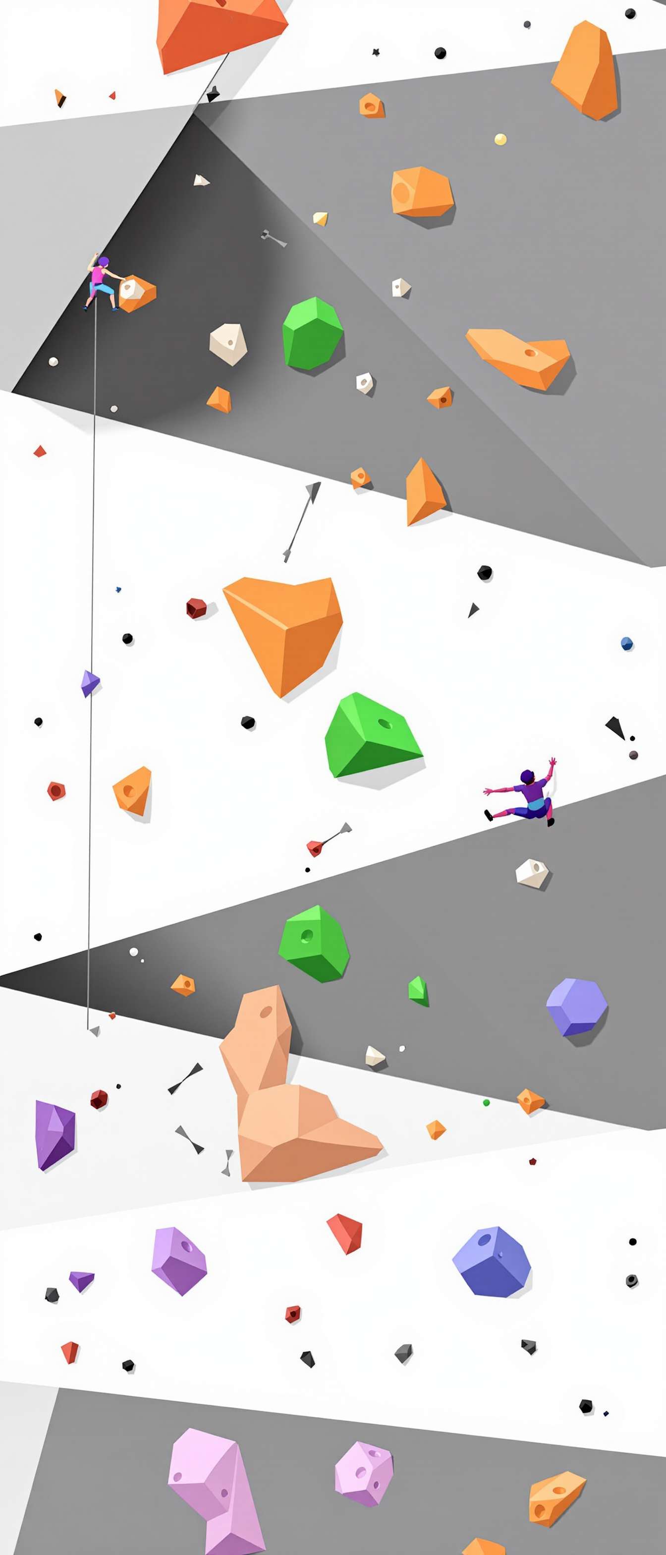 Climber's Abstract Wall Design Phone Case