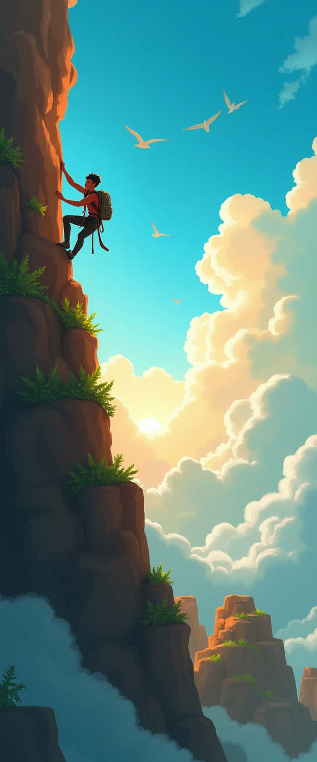 Epic Climber on Rocky Face Phone Case
