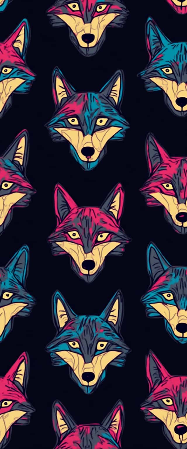 Vibrant Geometric Wolf Pattern Phone Case Vibrant Geometric Wolf Pattern Phone Case