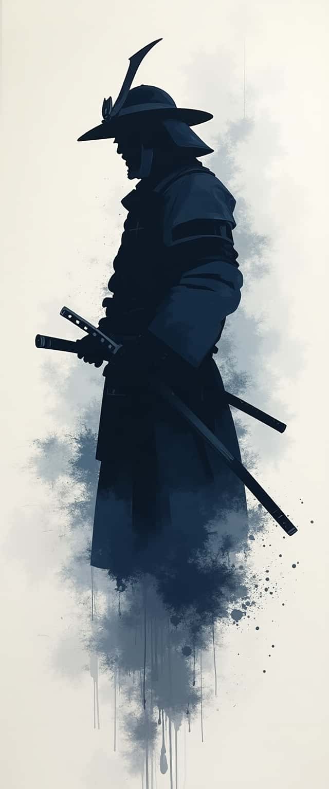 Minimalist Samurai Silhouette Phone Case