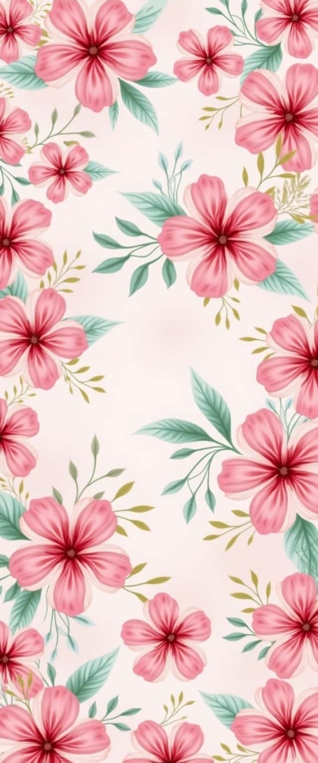 Tropical Pink Hibiscus Phone Case