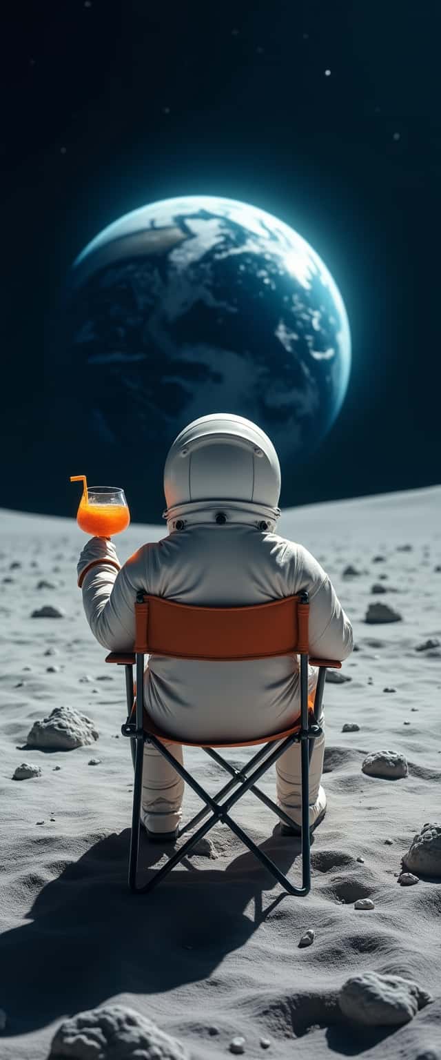 Astronaut Cocktail Relaxation Scene Phone Case Astronaut Cocktail Relaxation Scene Phone Case