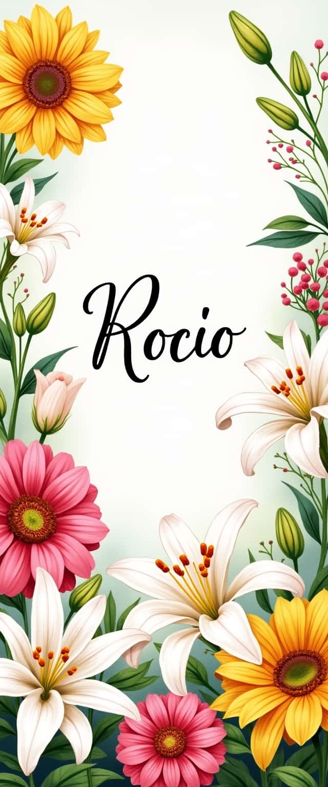 Floral Design with Personalized Name Phone Case Floral Design with Personalized Name Phone Case
