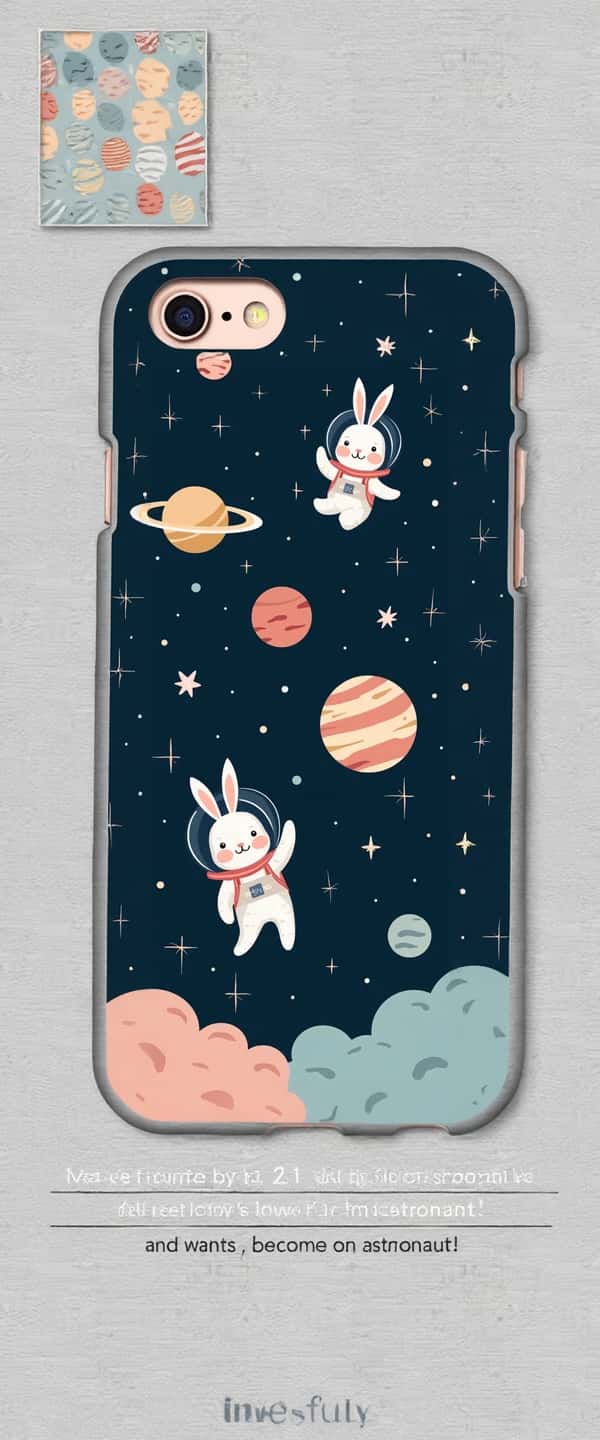 Cute Astronaut Rabbit Phone Case