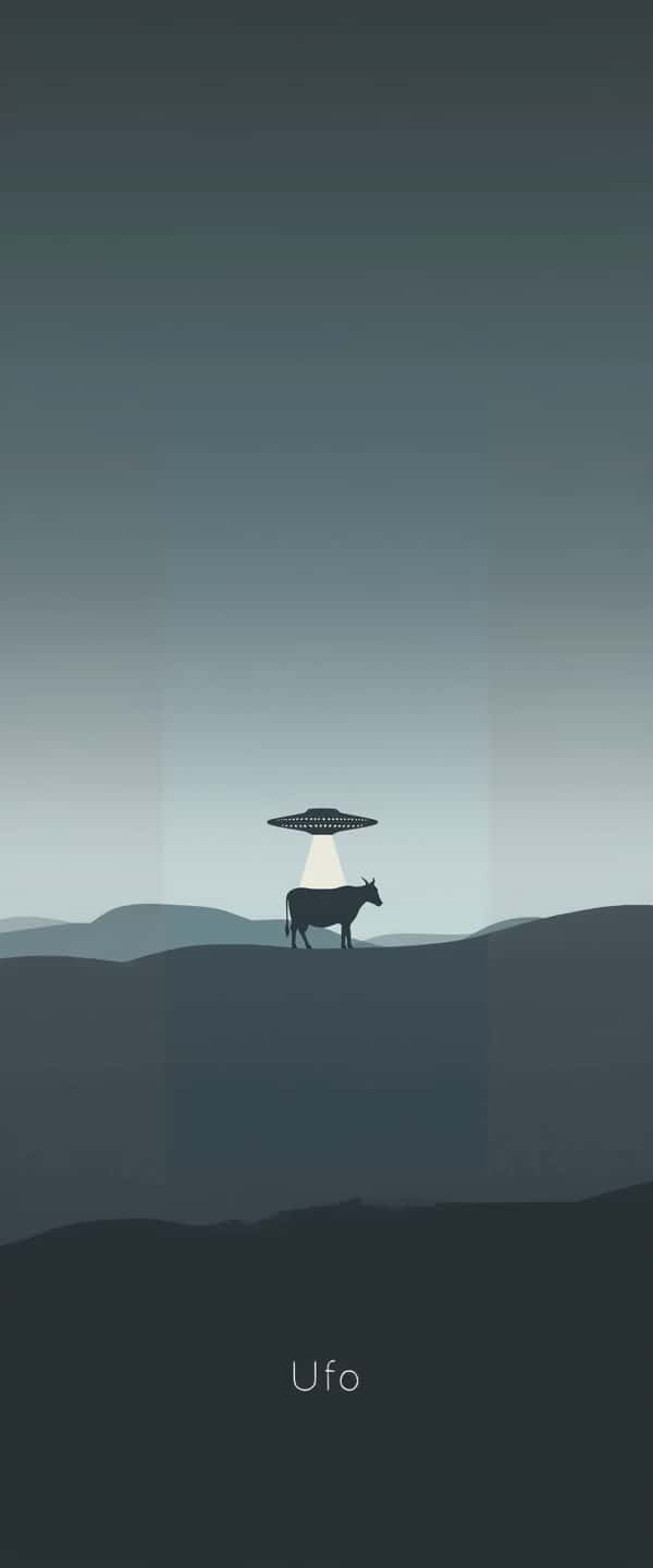 Minimalist UFO Cow Abduction Phone Case