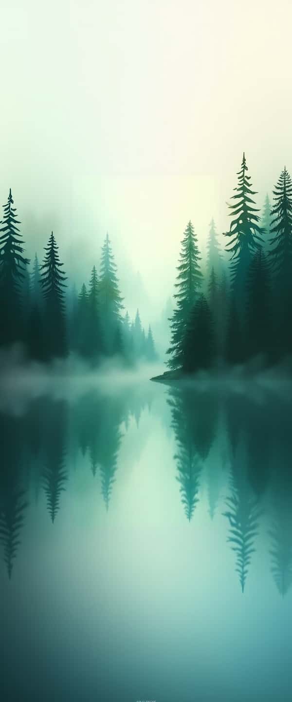 Misty Pines Watercolor Landscape Phone Case