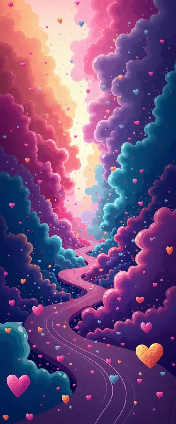 Whimsical Cloud Pathway Design Phone Case