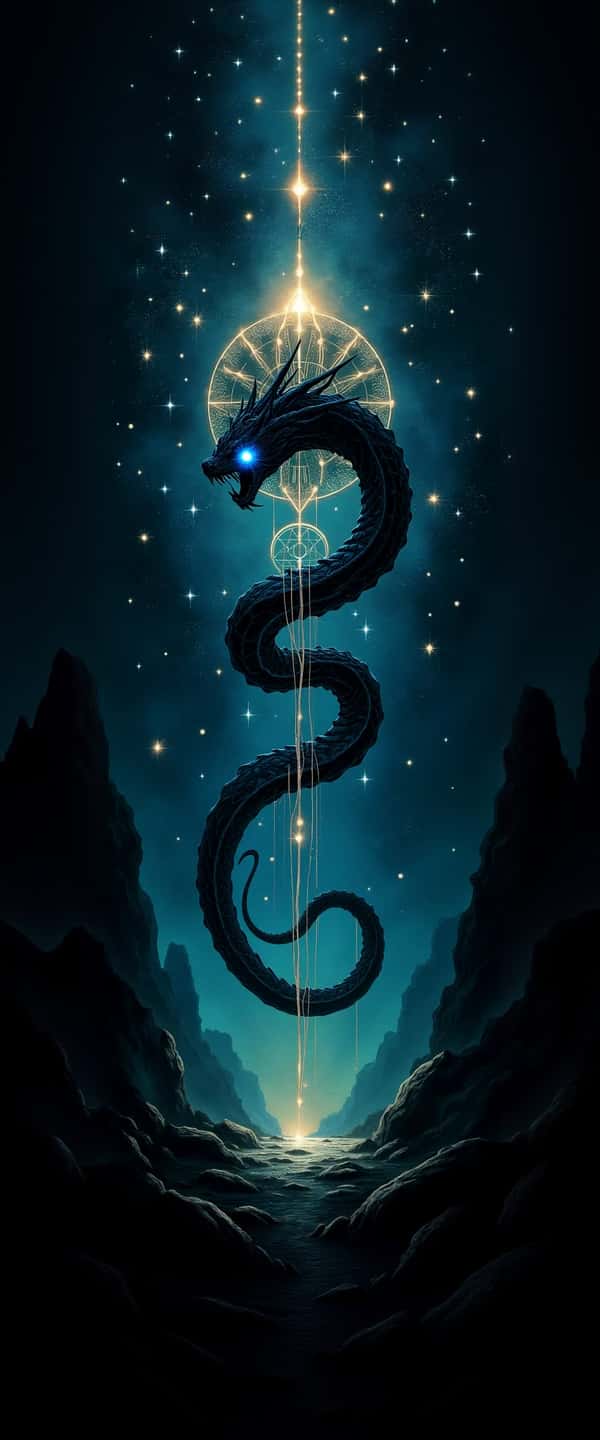 Cosmic Abyssal Serpent Phone Case