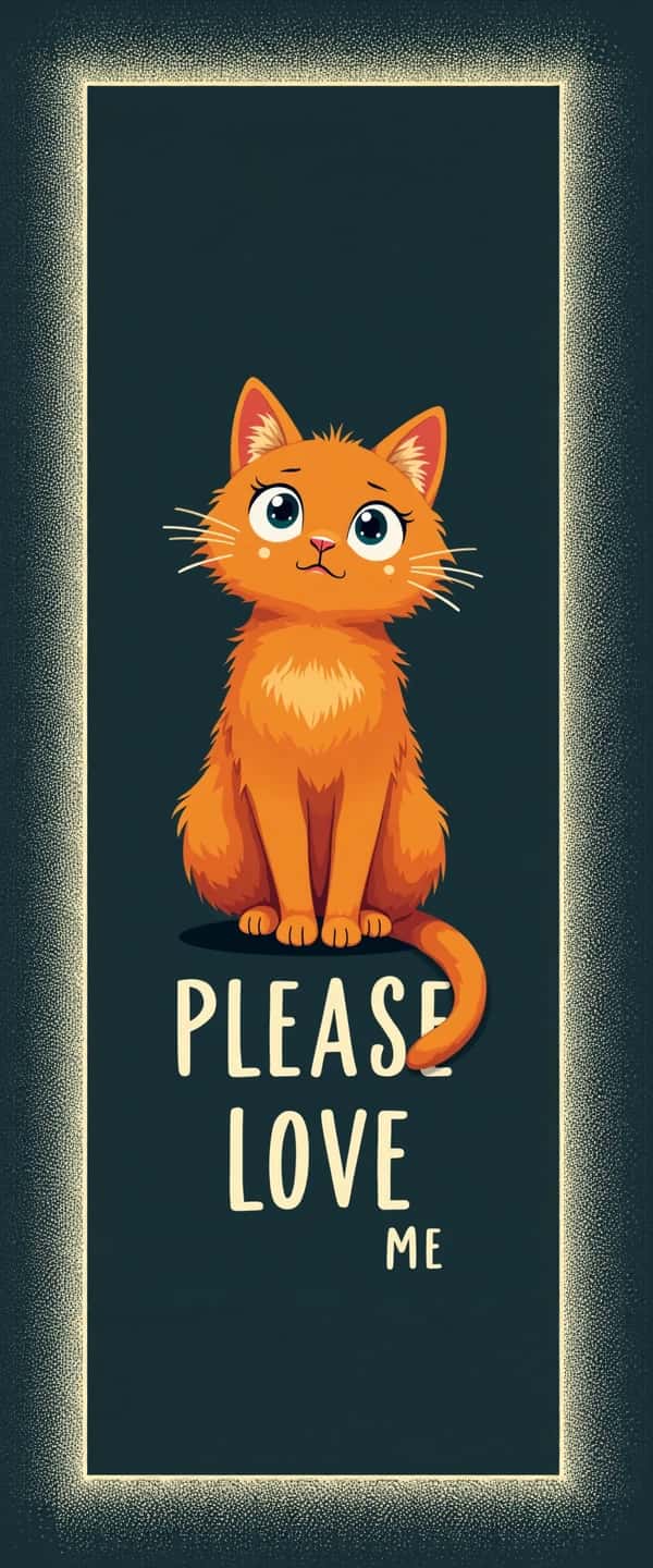 Fluffy Cat with Plea Phone Case Fluffy Cat with Plea Phone Case