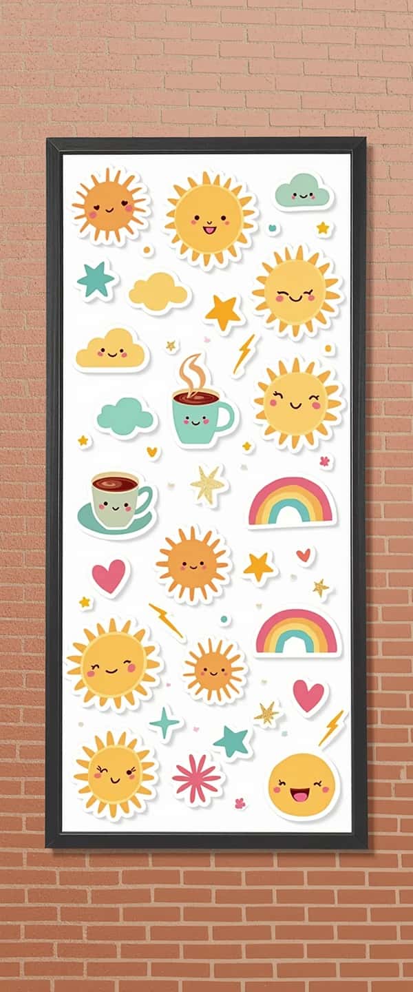 Cheerful Sticker-Style Collage Phone Case