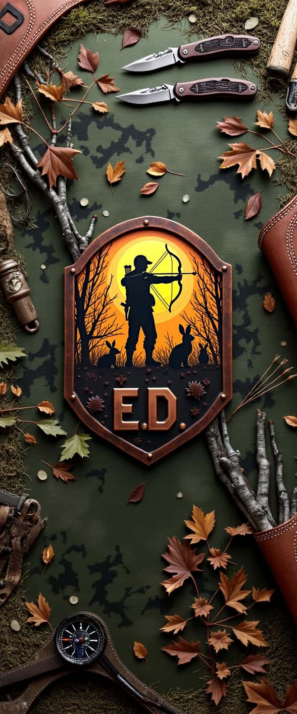 Hunter's Shield with Initials Phone Case
