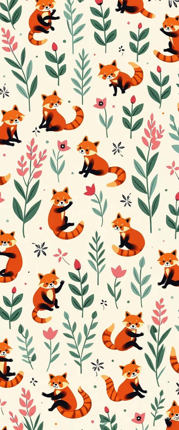 Cute Red Panda Pattern Phone Case Cute Red Panda Pattern Phone Case