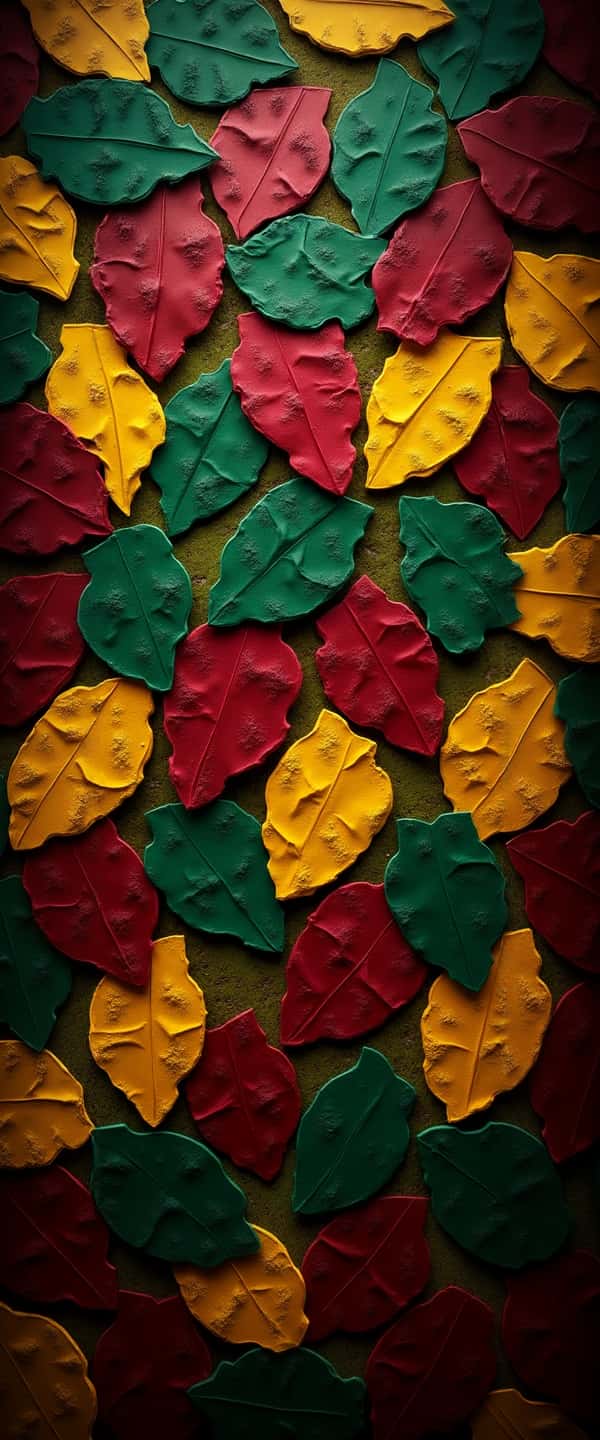 Colorful Leaf Pattern Design Phone Case